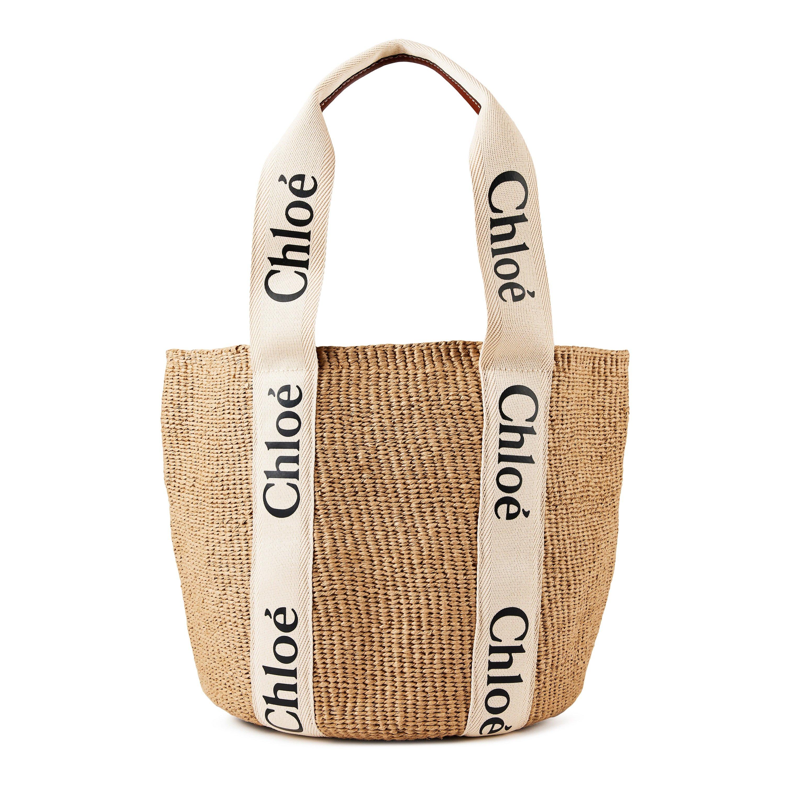 Chloé , Shopping Bags, Female, Beige, One Size, Large Woody Basket Bag - Image 5