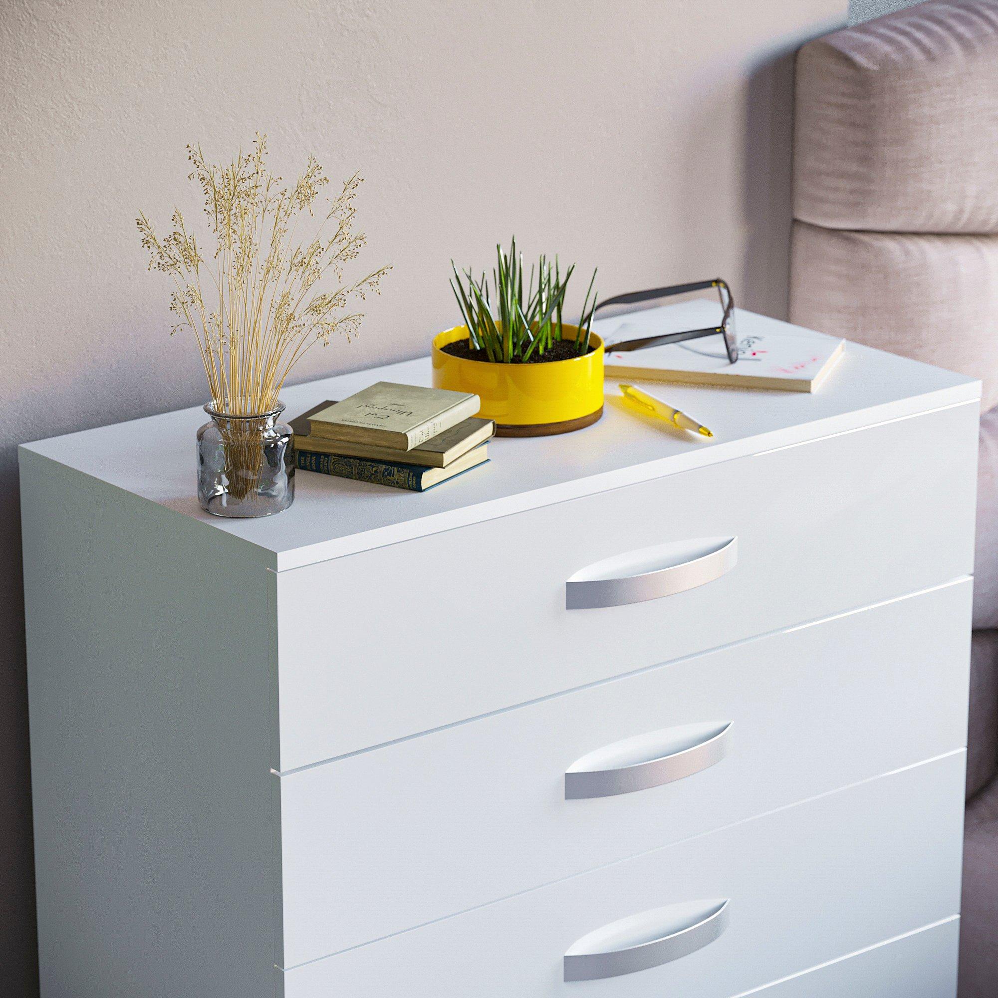 White - Lassic - Vida Designs Hulio 5 Drawer Chest - 4