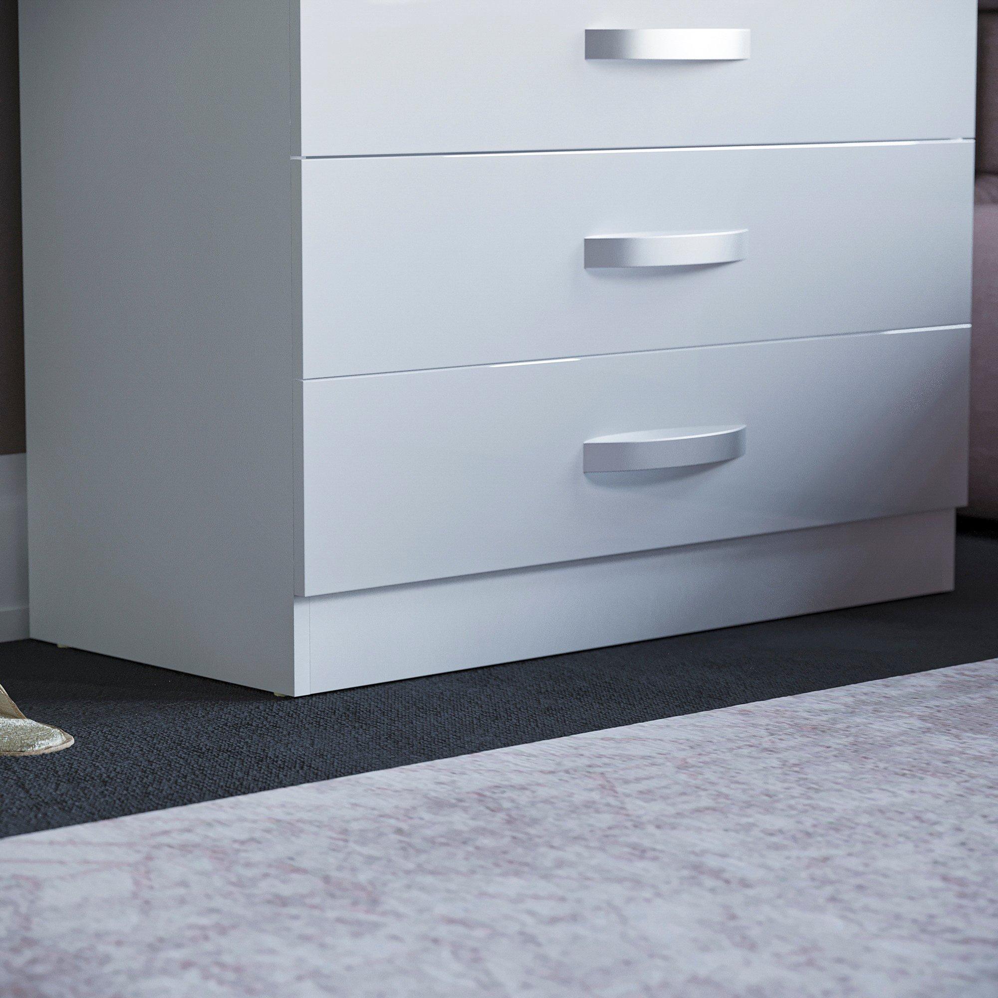 White - Lassic - Vida Designs Hulio 5 Drawer Chest - 6