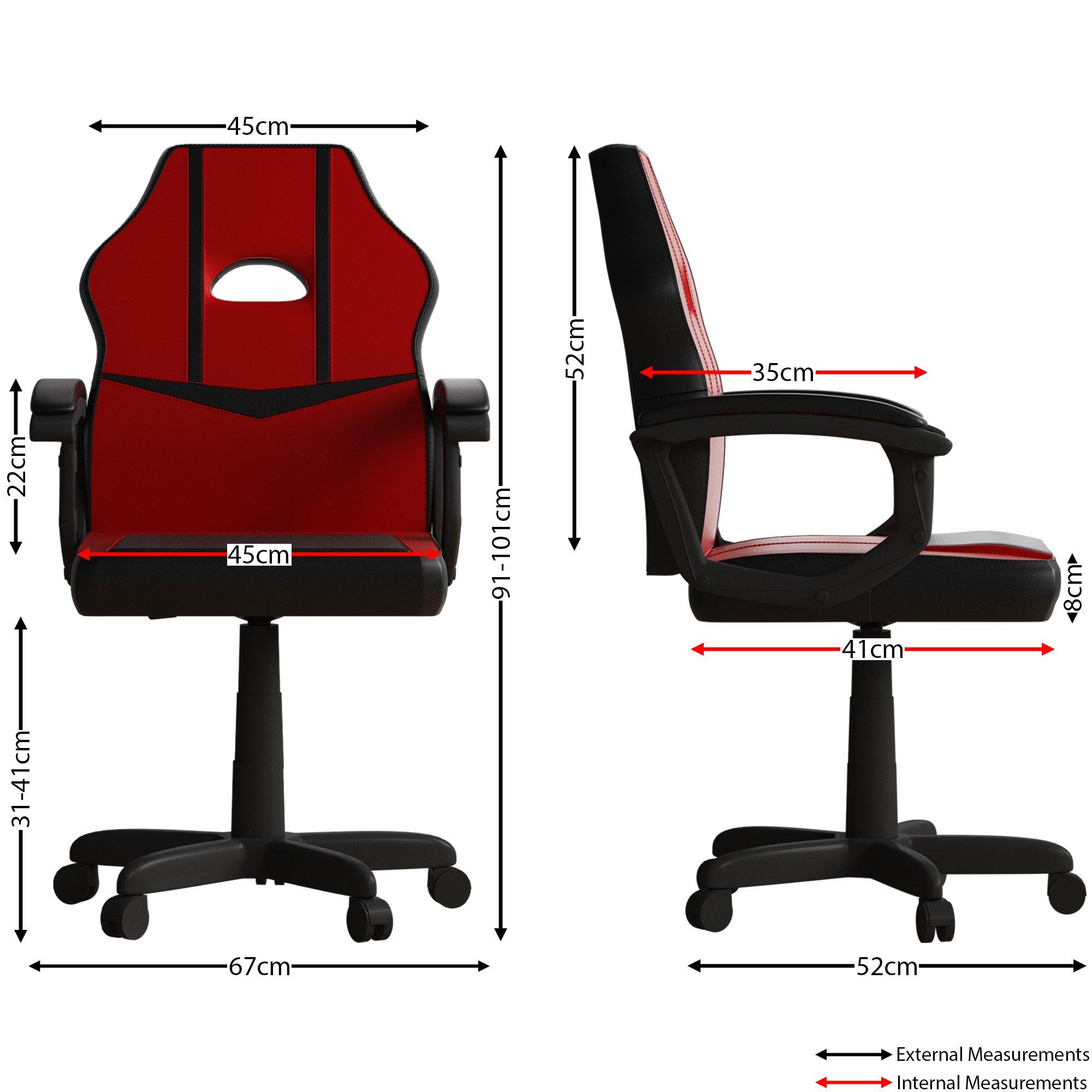 Red & Black - Lassic - Vida Designs Comet Racing Gaming Chair UKFR - 2