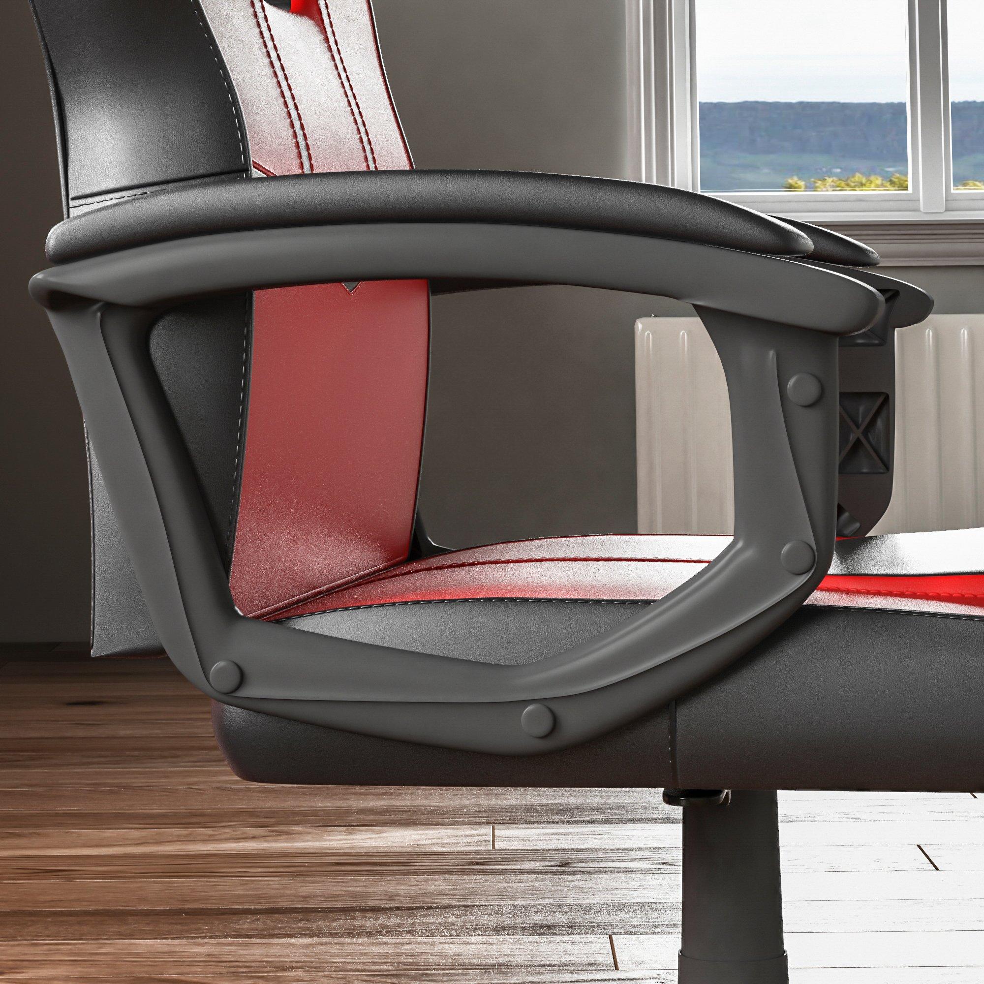 Red & Black - Lassic - Vida Designs Comet Racing Gaming Chair UKFR - 5