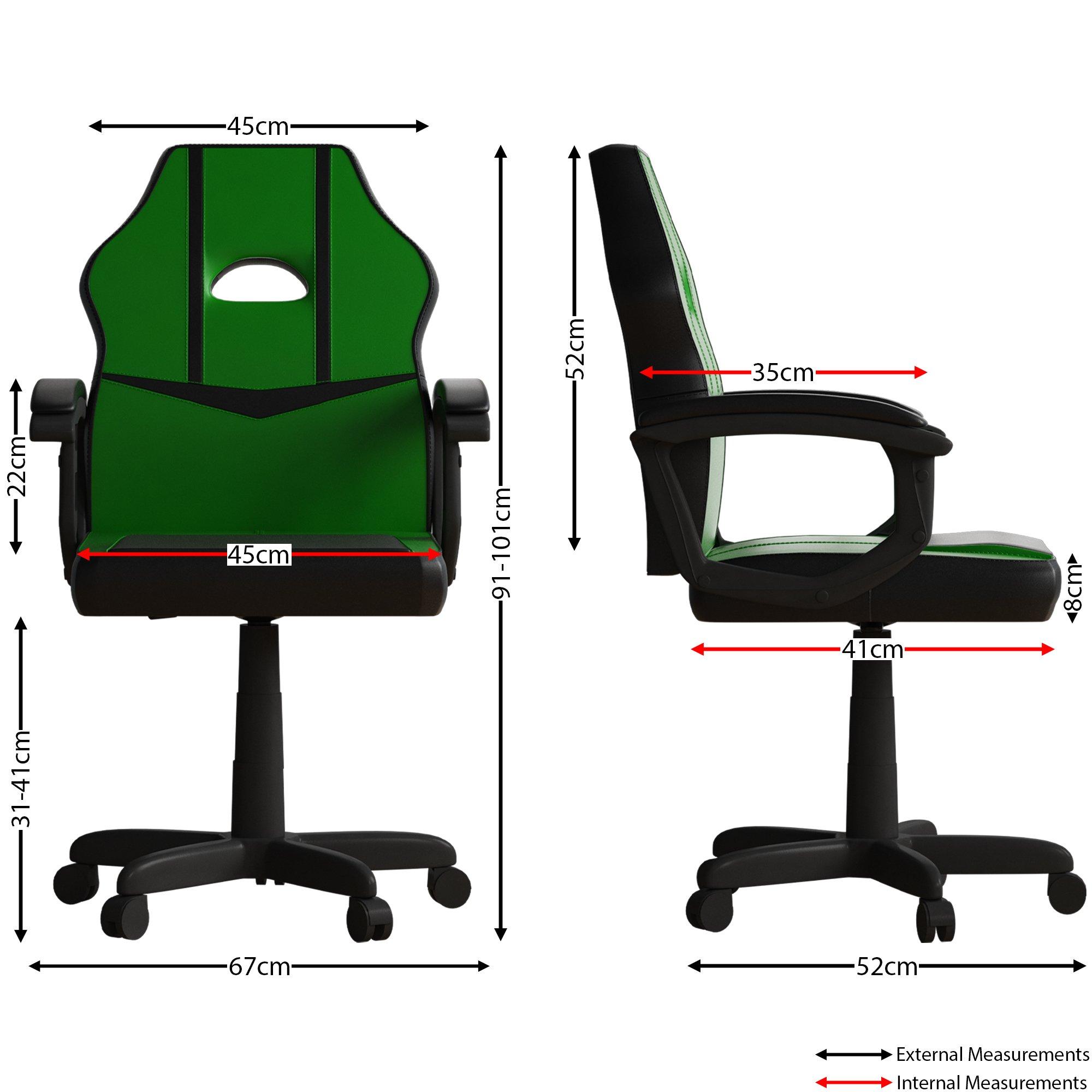Green & Black - Lassic - Vida Designs Comet Racing Gaming Chair UKFR - 2