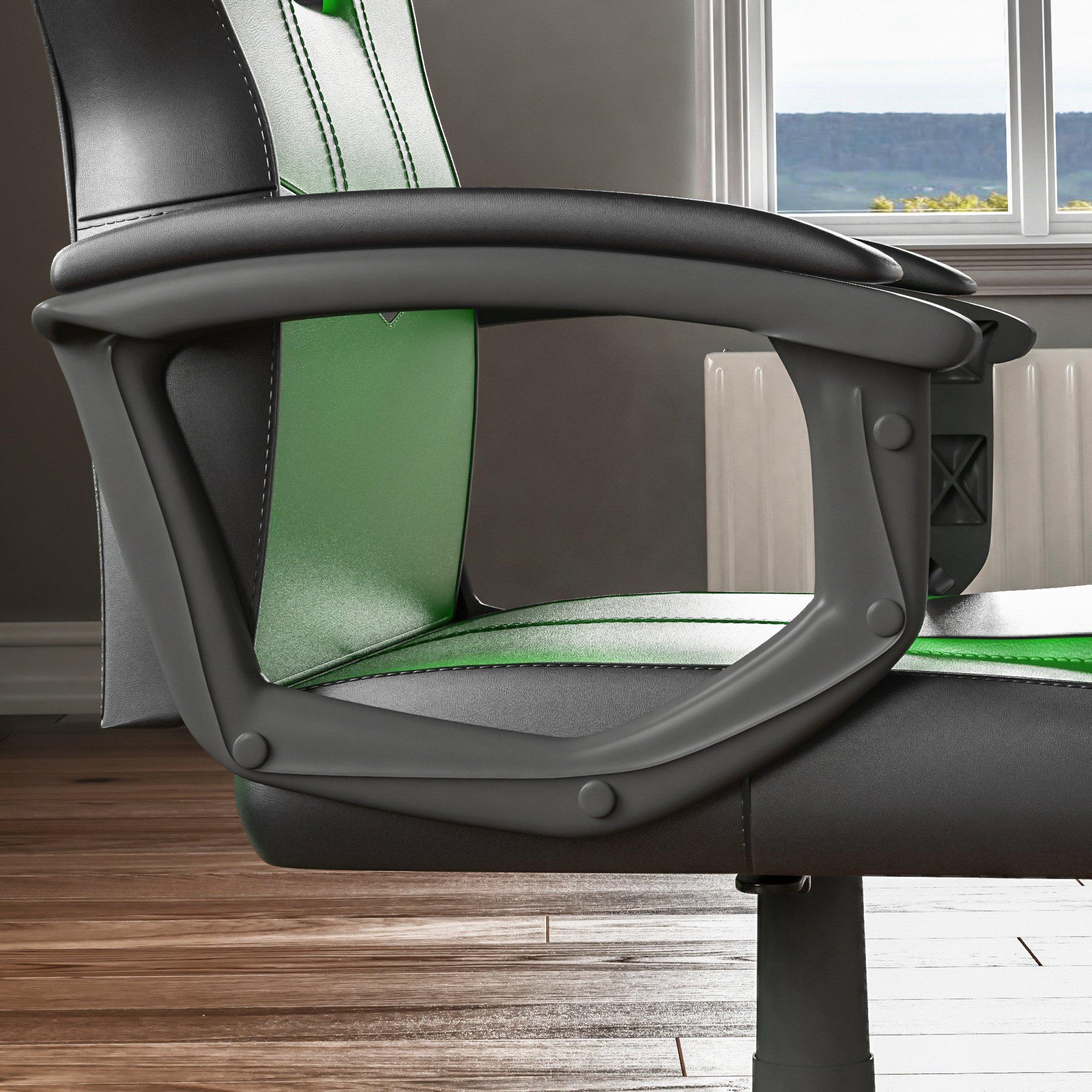 Green & Black - Lassic - Vida Designs Comet Racing Gaming Chair UKFR - 5