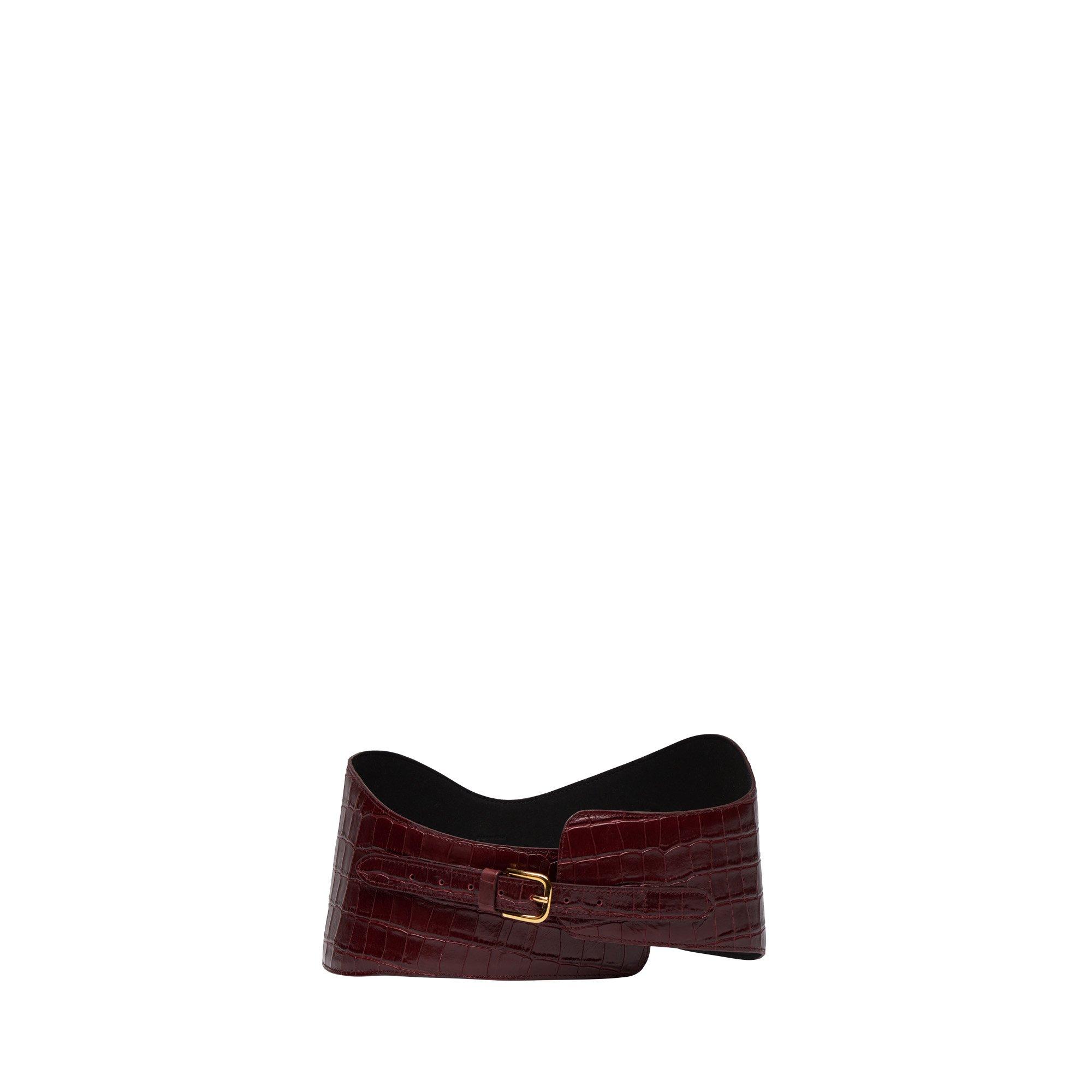 Burgundy Croc - Liffner - Lif Corset Belt Ld64 - 1
