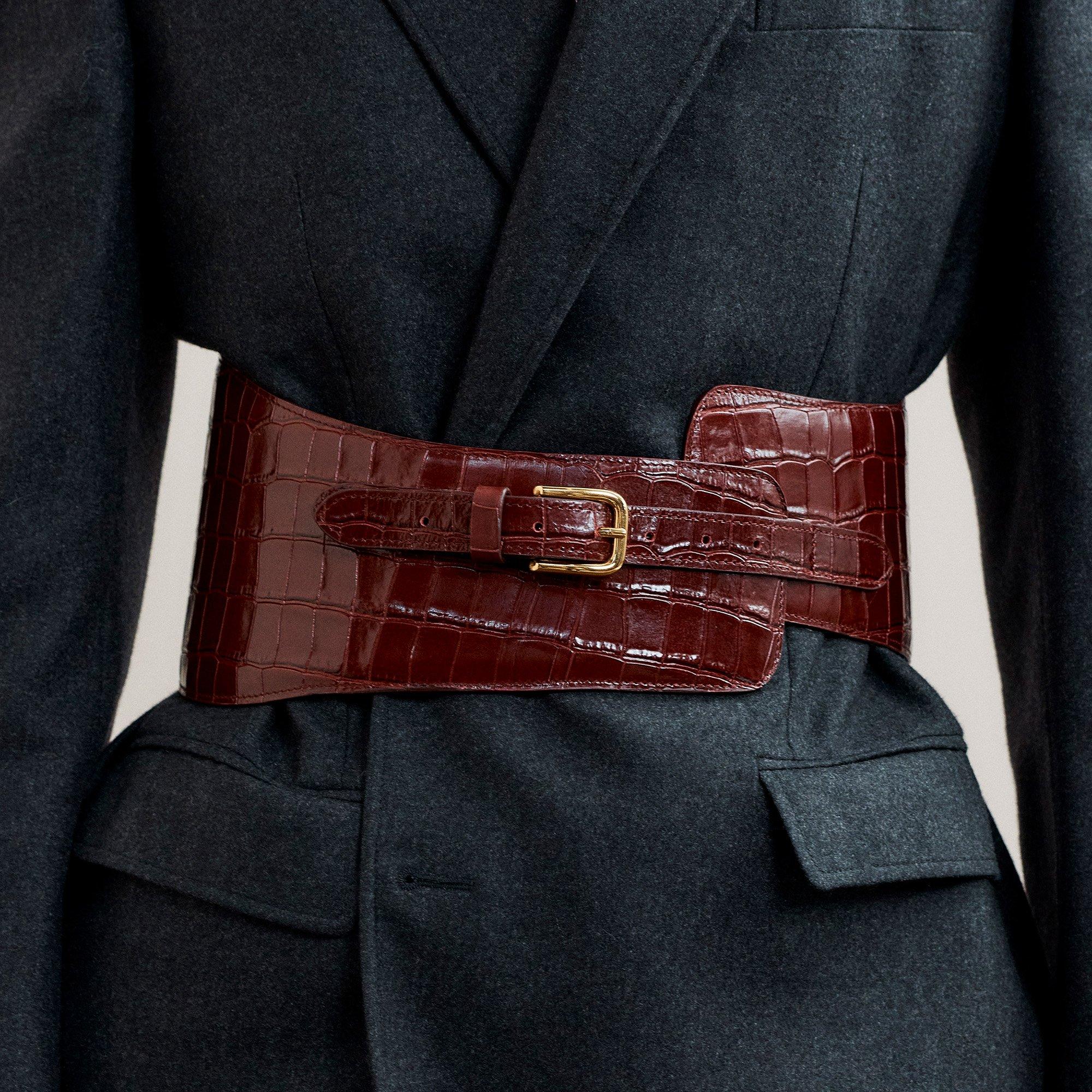 Burgundy Croc - Liffner - Lif Corset Belt Ld64 - 2