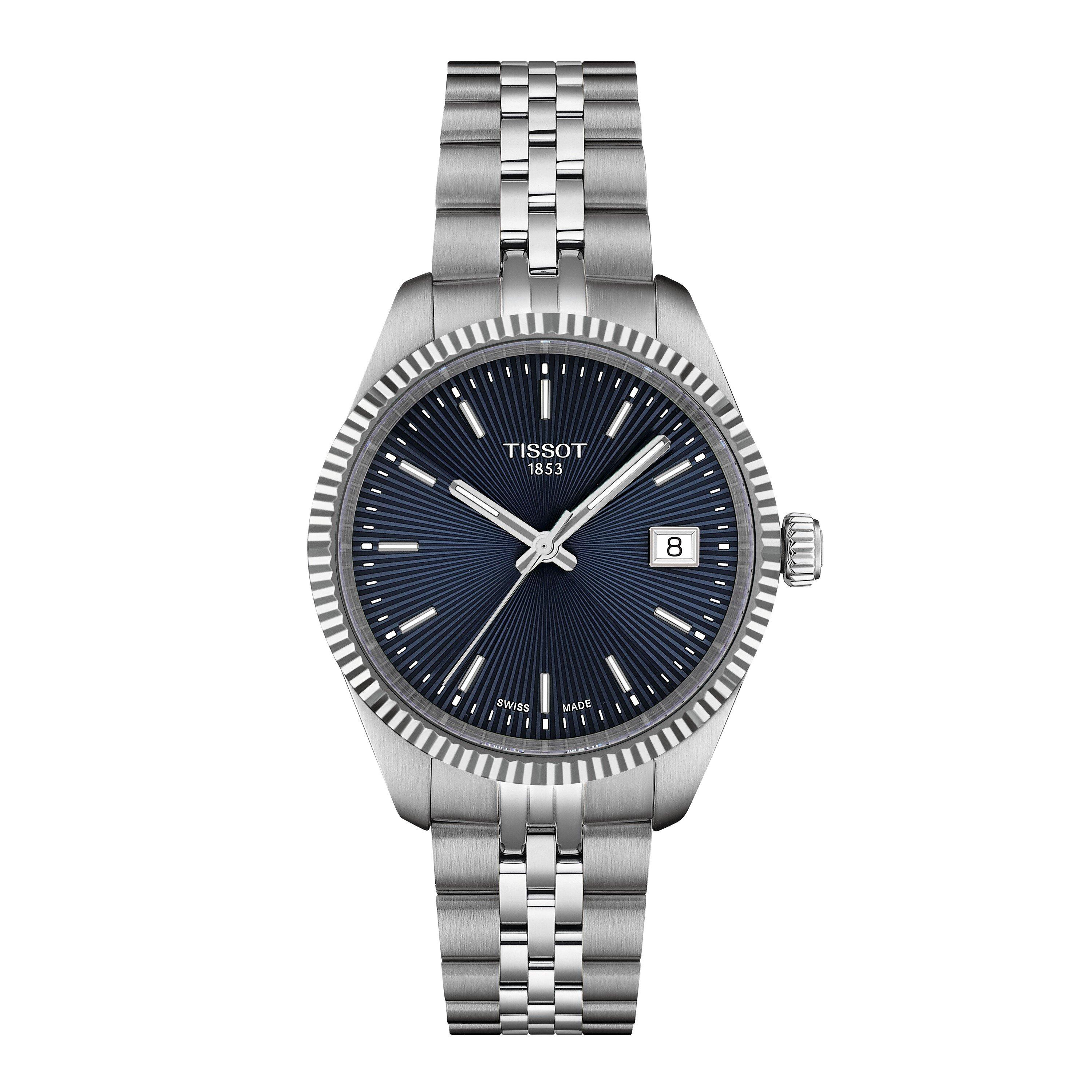 Tissot Mens Ballade Watch - Blue/Steel - Size 34mm