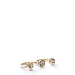 Alexander McQueen Double Skull Ring