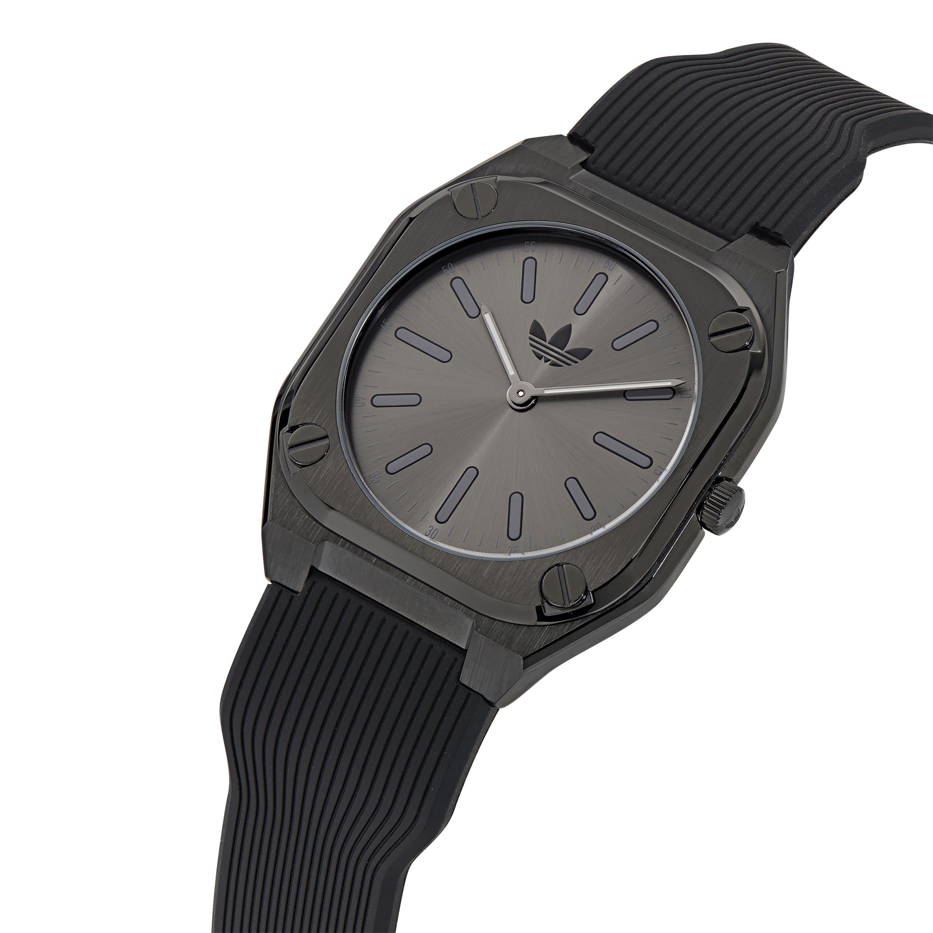 IP Black - adidas Originals - Men's City Tech Thin Quartz Watch - 4