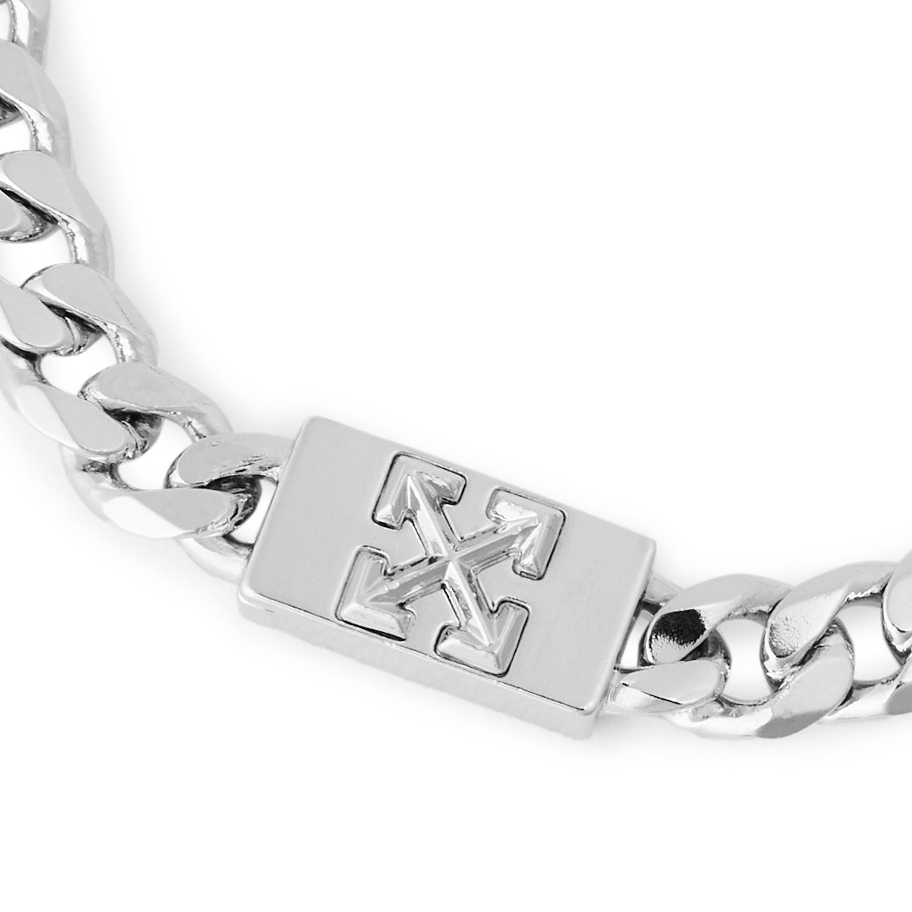 Silver - Off White - Cuban Chain Bracelet - 2