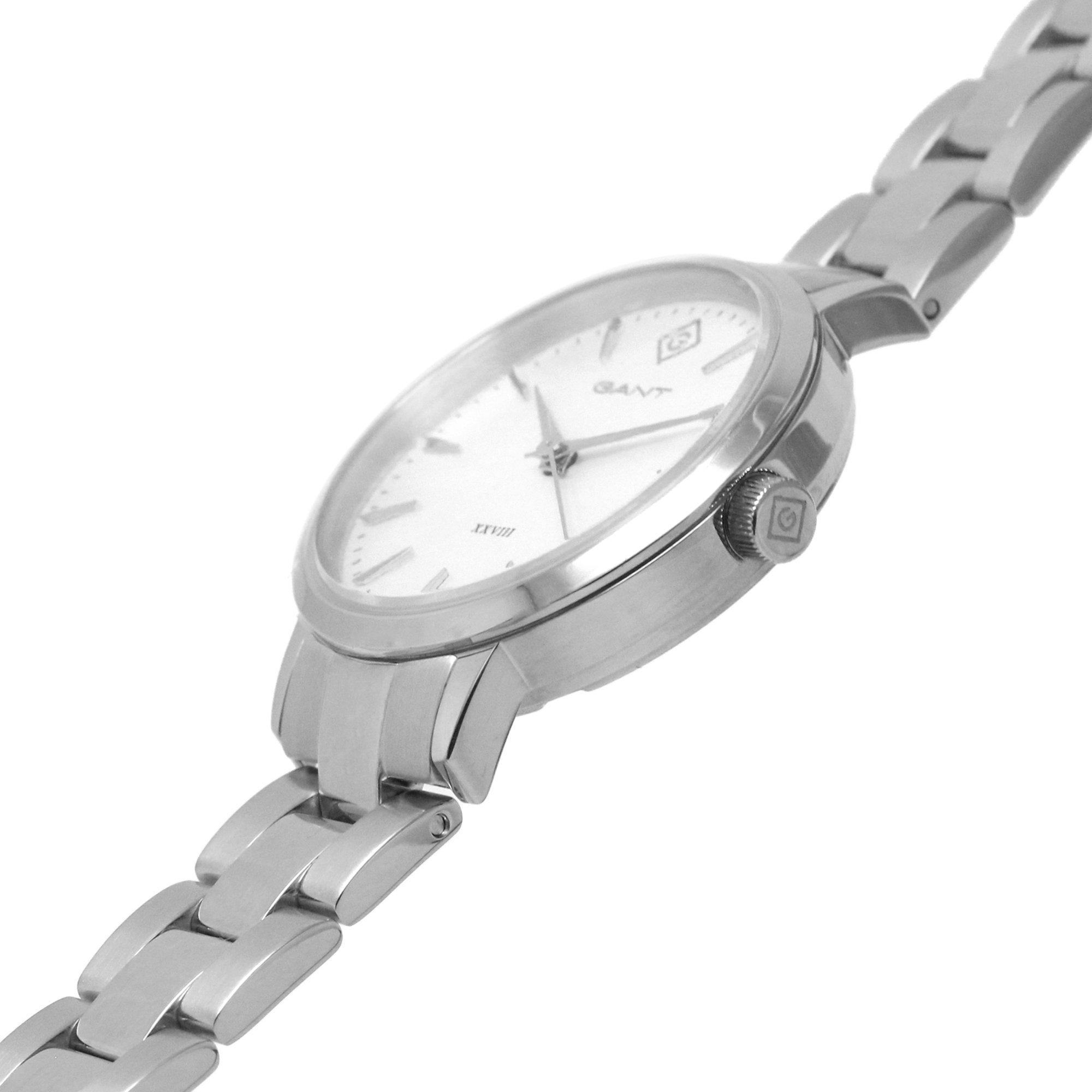 Zilver/Wit - Gant - Park Avenue 28 White-Metal Watch Stainless Steel Watch - 2