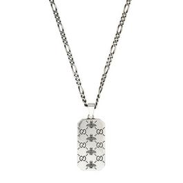 Gucci Engraved Gucci Signature Pendant Necklace