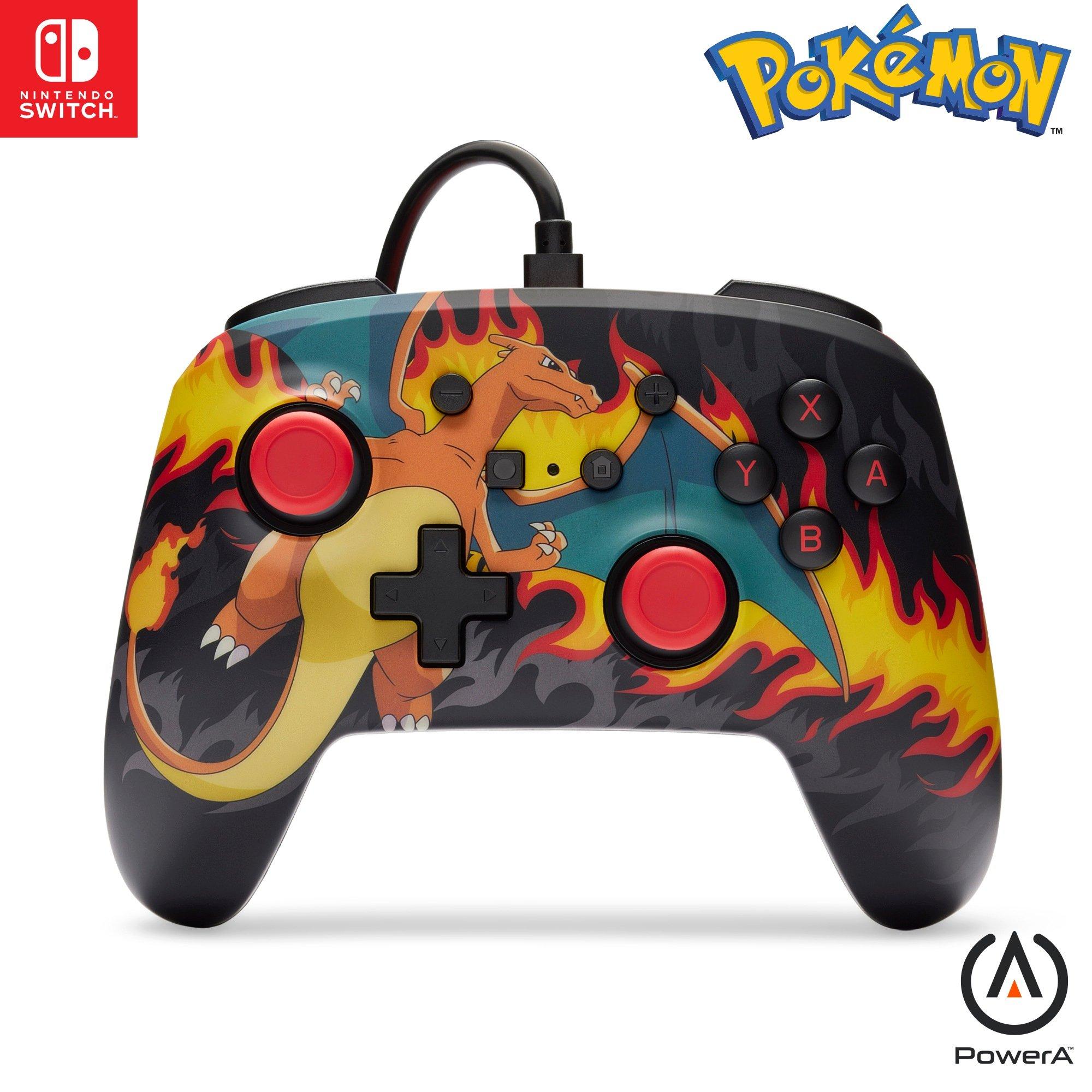 Charizard Fire - PowerA - Enhanced Wired Controller for Nintendo Switch - Charizard Firestorm - 1