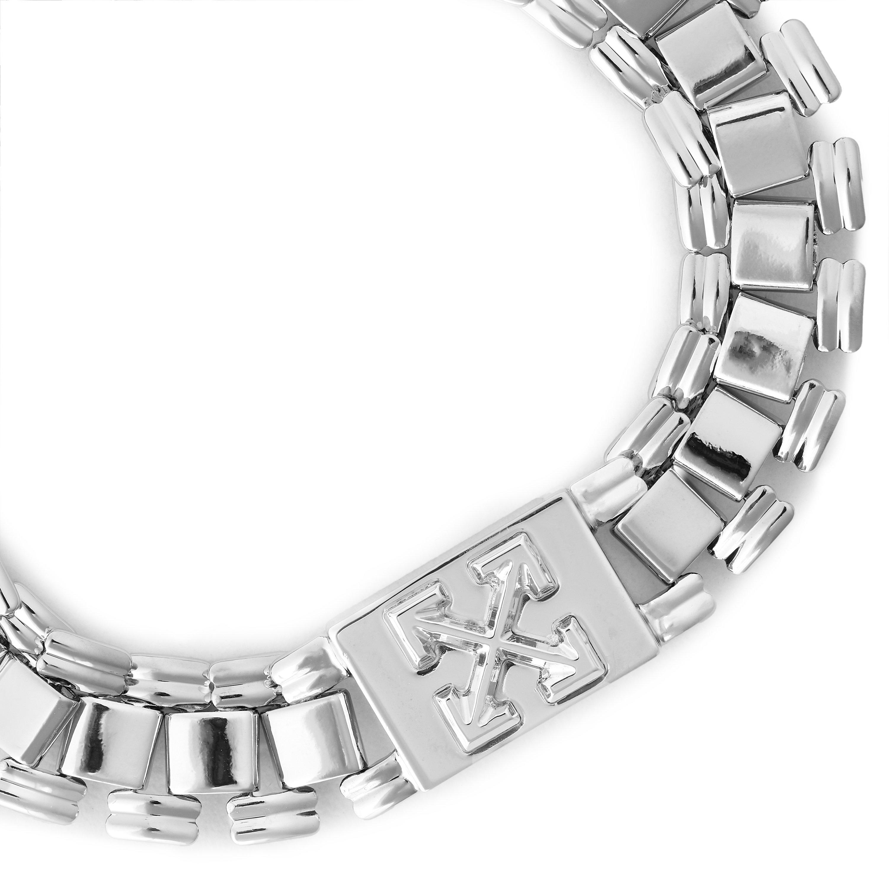 Silver - Off White - Link Bracelet - 2