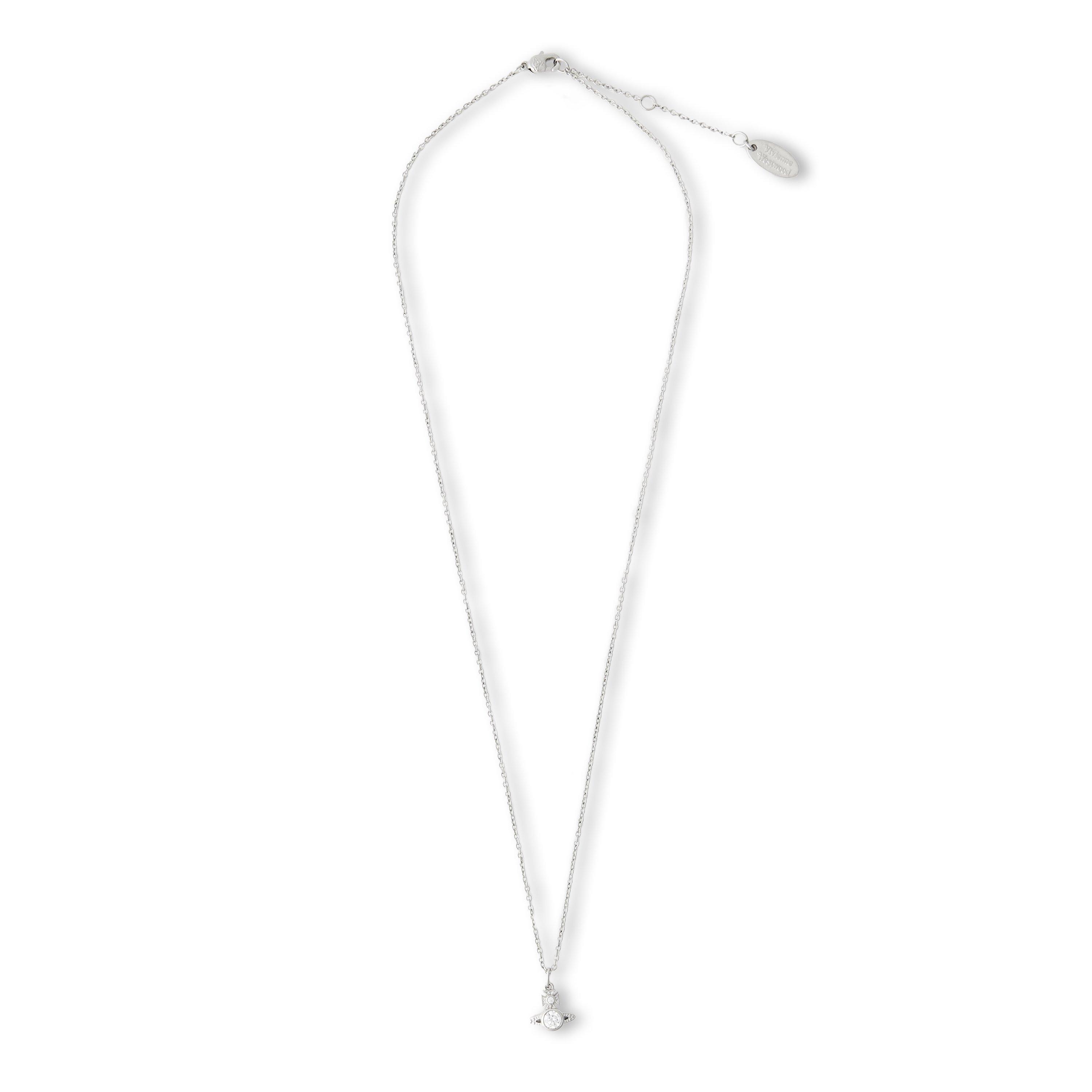 PLATINUM/WHITE - Vivienne Westwood - Women's London Orb Pendant Necklace - 2