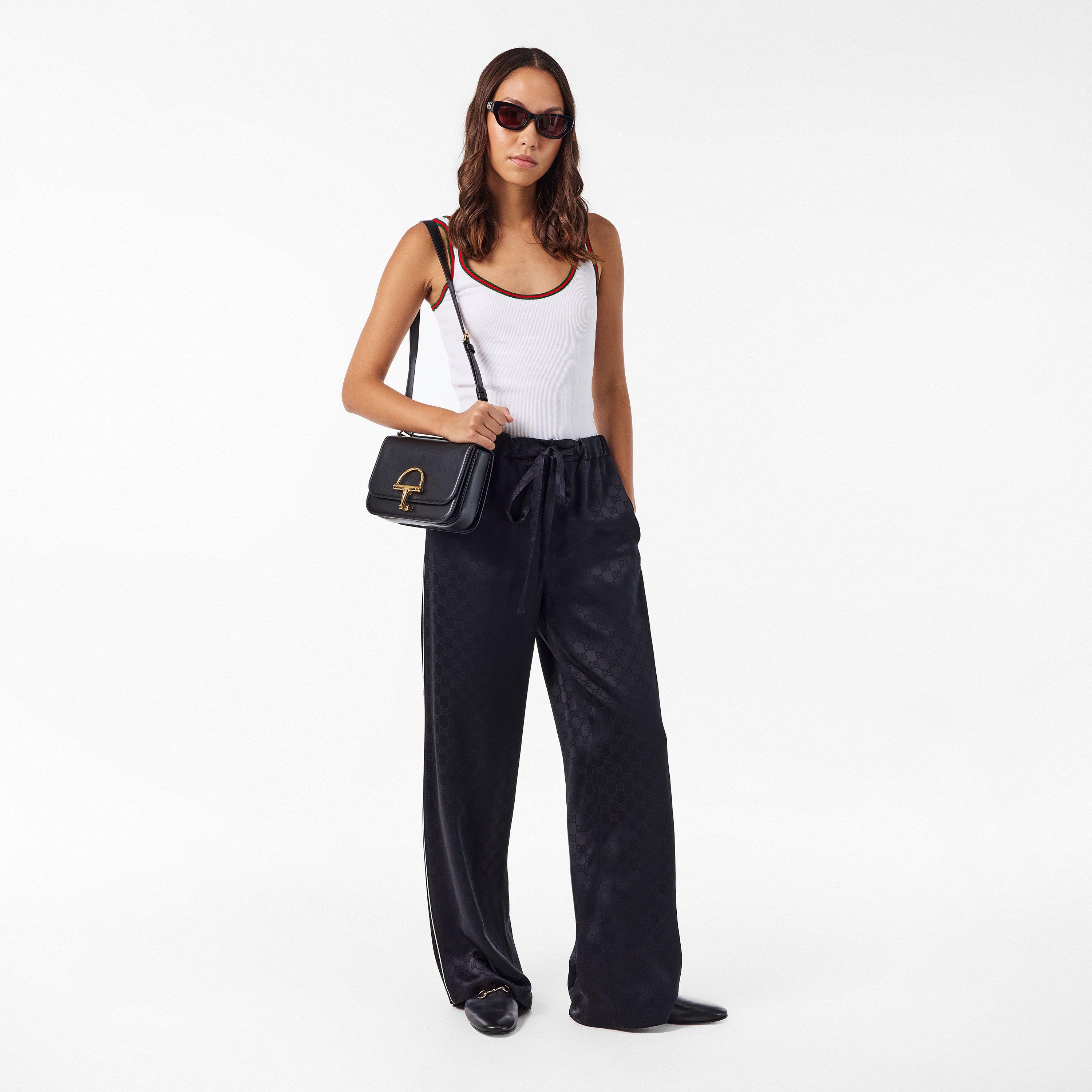 Black/Red - Gucci - Women's Rectangle Sunglasses - 6