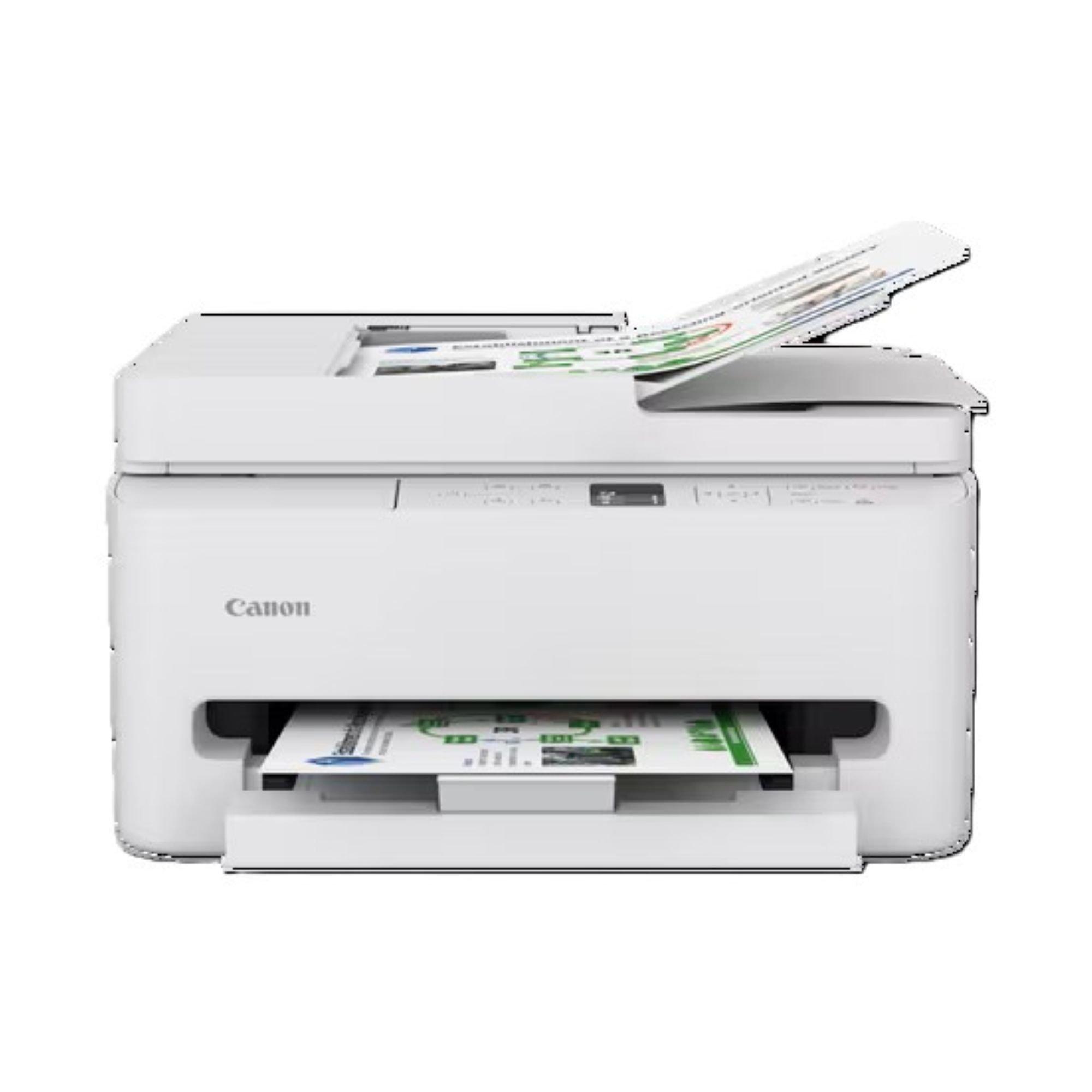 White - Canon - Canon PIXMA TS7550i  Wireless 3-in-1 Inkjet Printer - White - 3