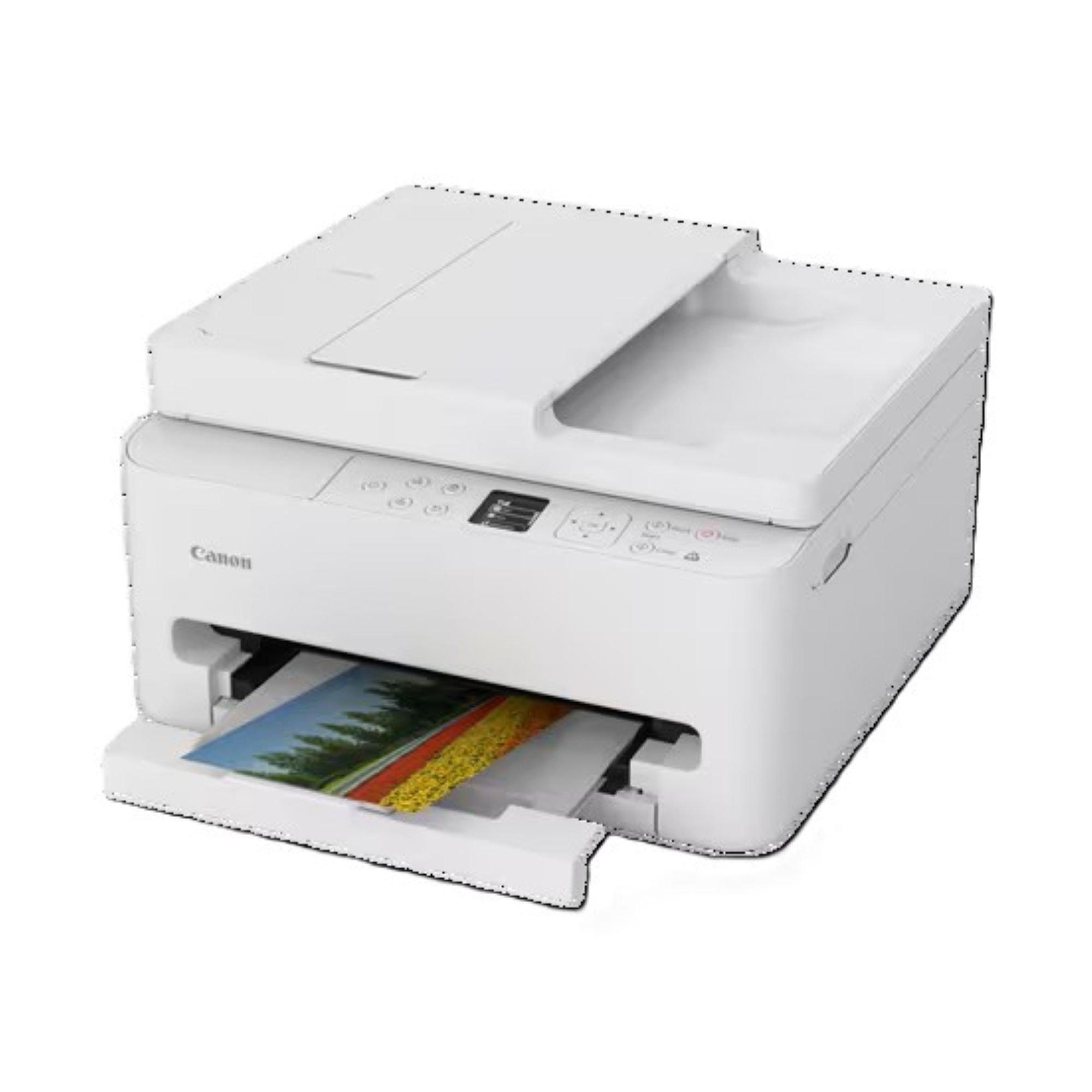 White - Canon - Canon PIXMA TS7550i  Wireless 3-in-1 Inkjet Printer - White - 4