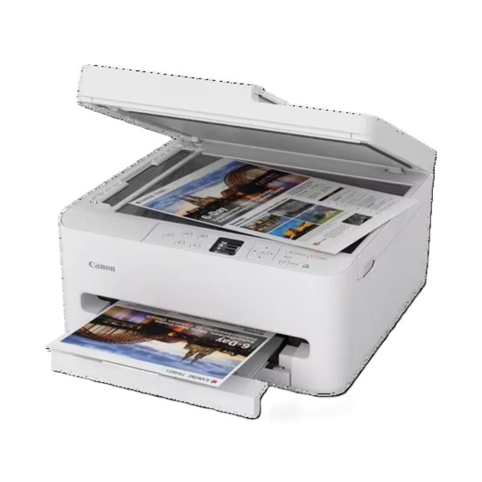 White - Canon - Canon PIXMA TS7550i  Wireless 3-in-1 Inkjet Printer - White - 5