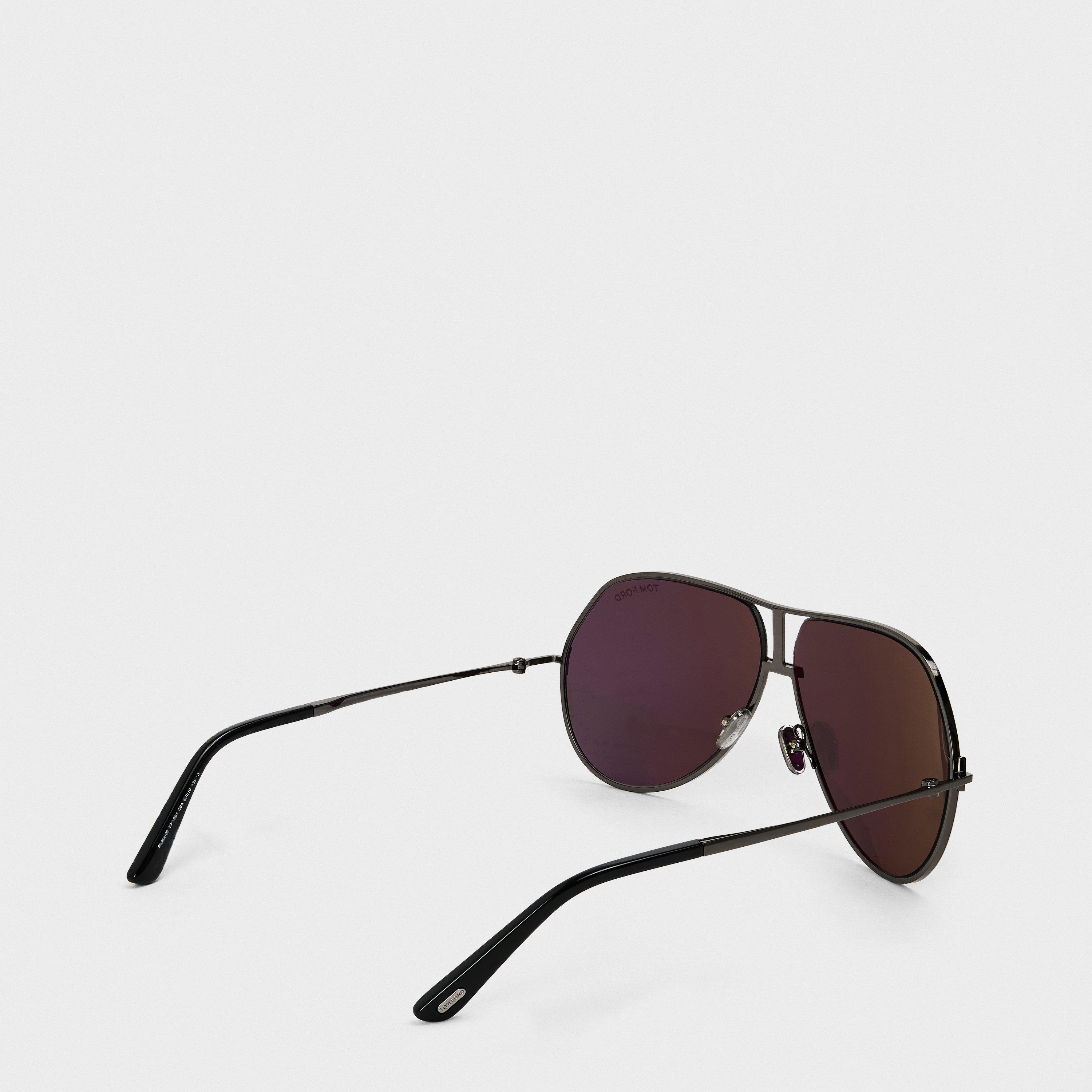 Gunmetal - Tom Ford - RICKIE-02 Aviator Sunglasses - 2