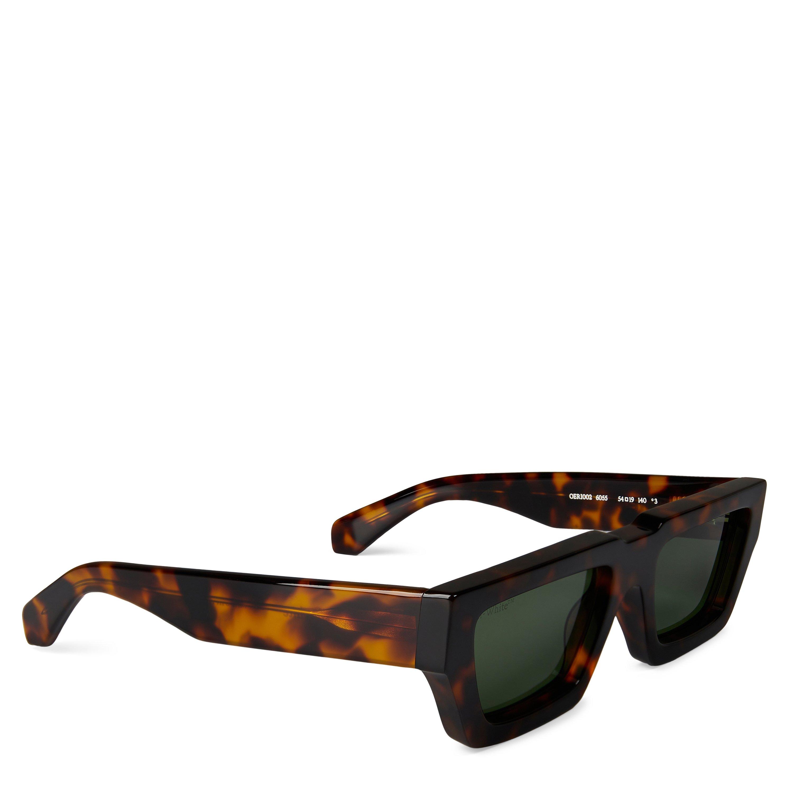 Brown - Off White - Men's Manchester Geometric Frames Sunglasses - 1