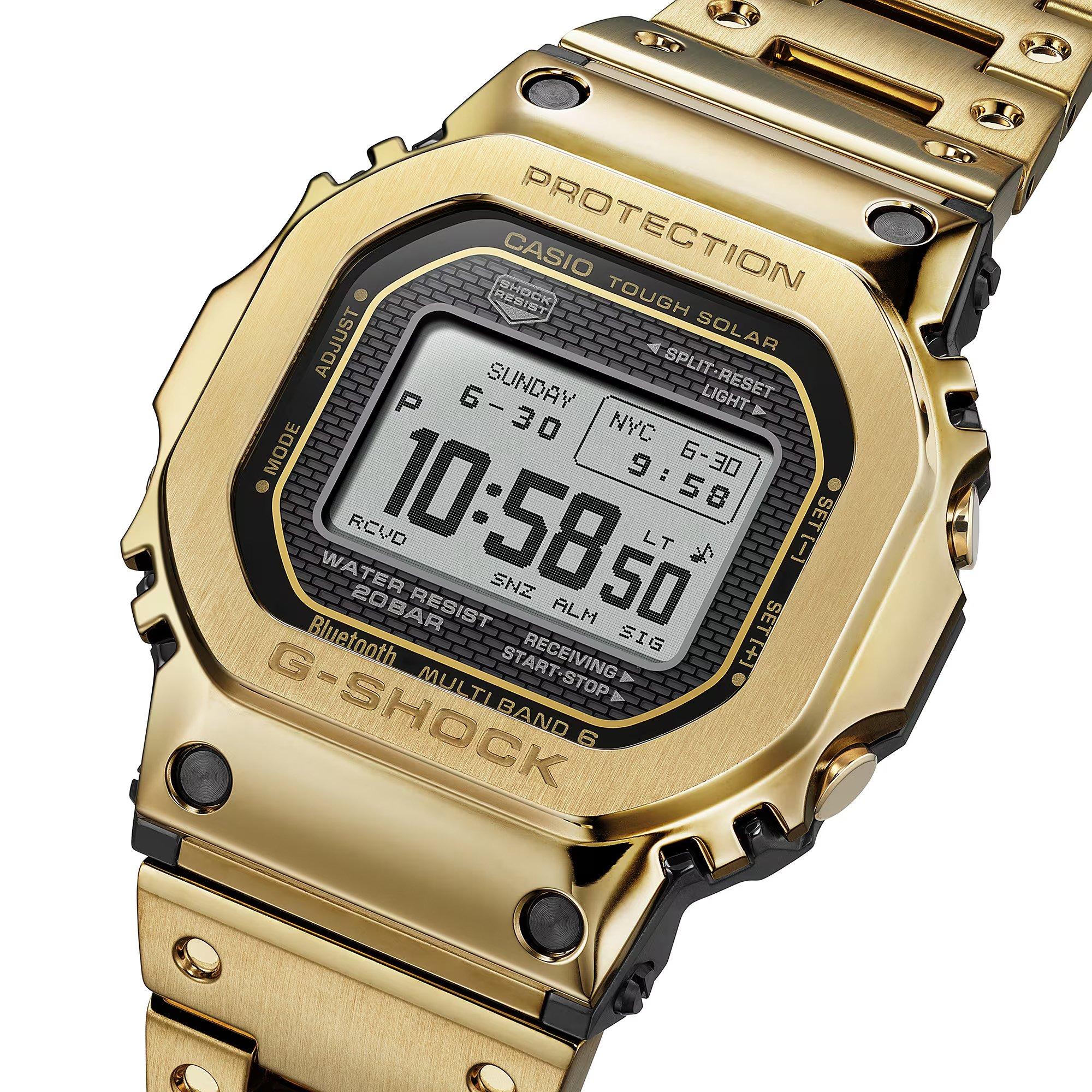 Gold - G Shock - Men's GMW-B5000 Digital Solar Stainless Steel Watch - 4
