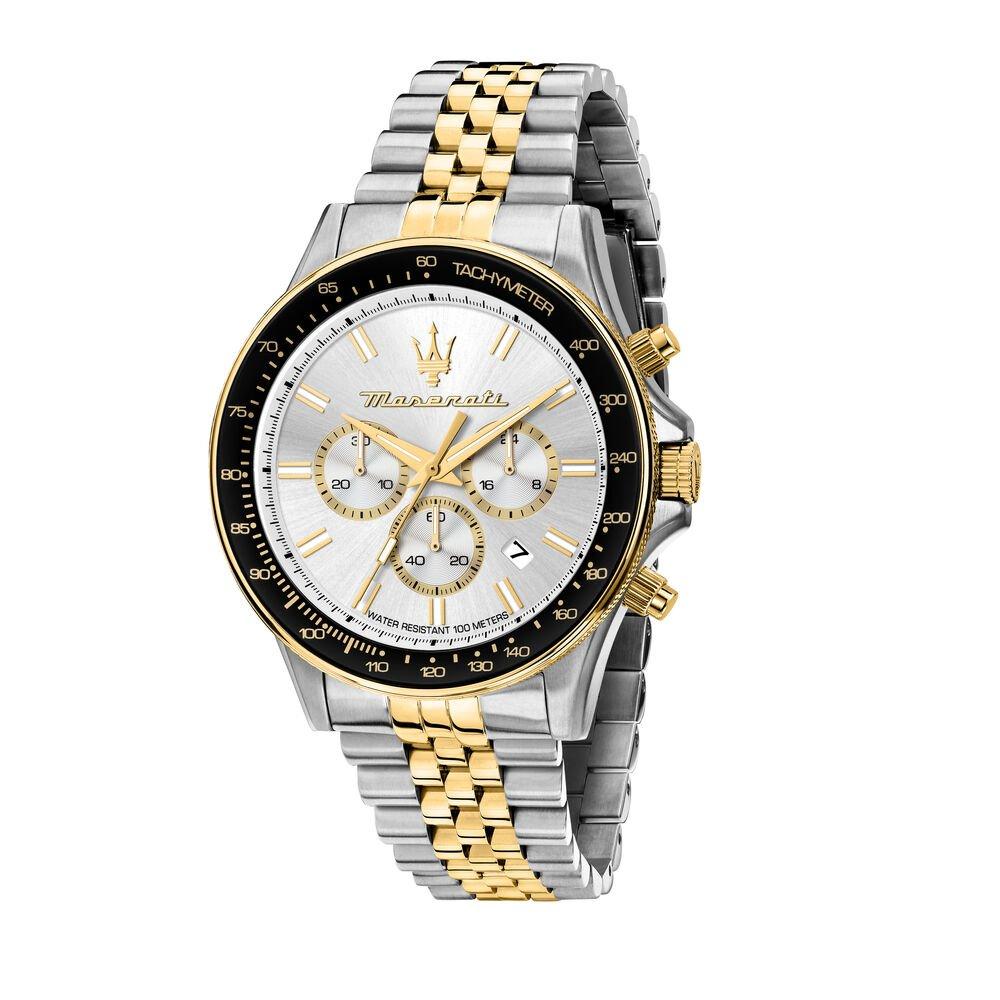 Maserati Men's Sfida Sport Analogue Quartz Watch - Silver/Gold