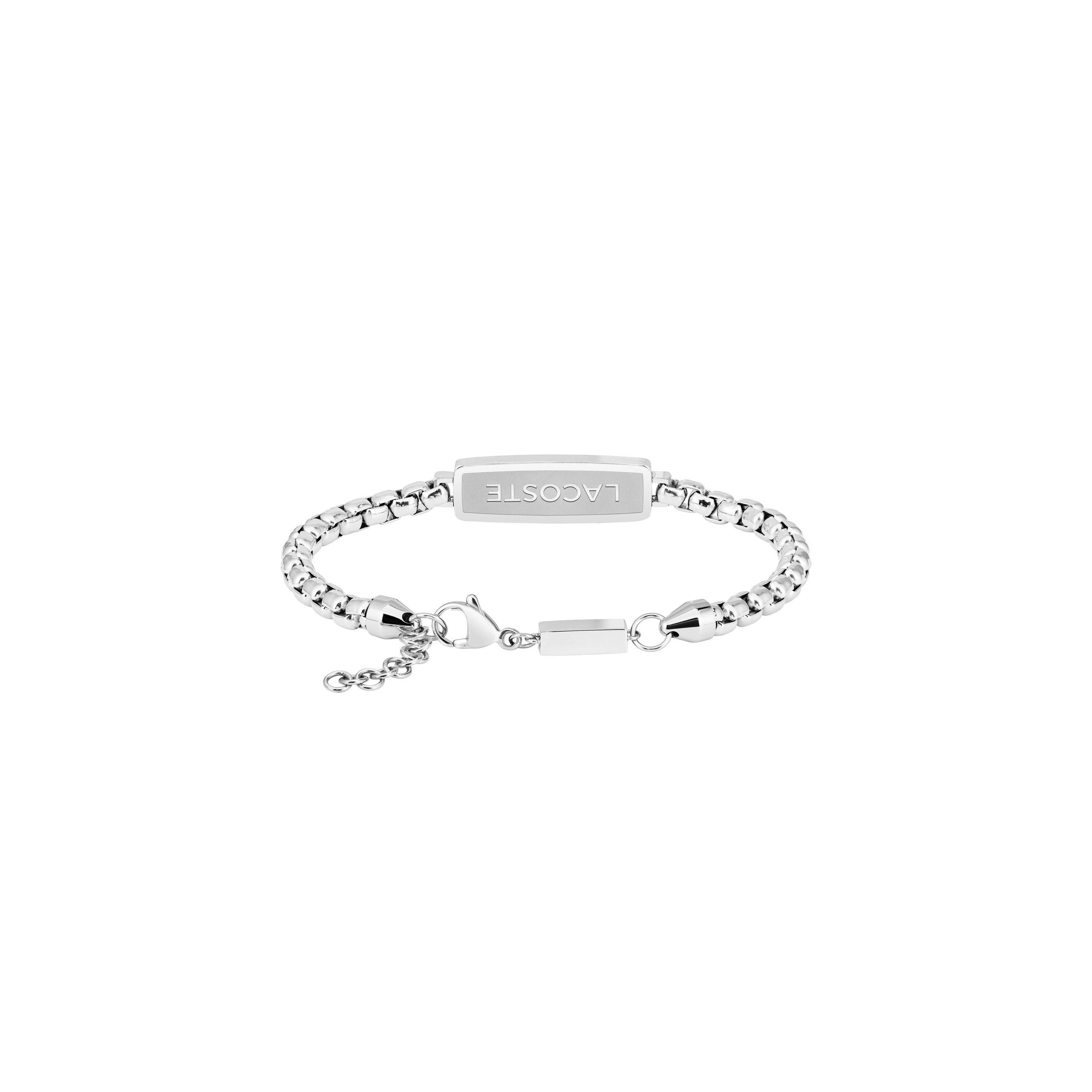 Silber - Lacoste - Mens District Stainless Steel Reversible Pendant Bracelet - 2