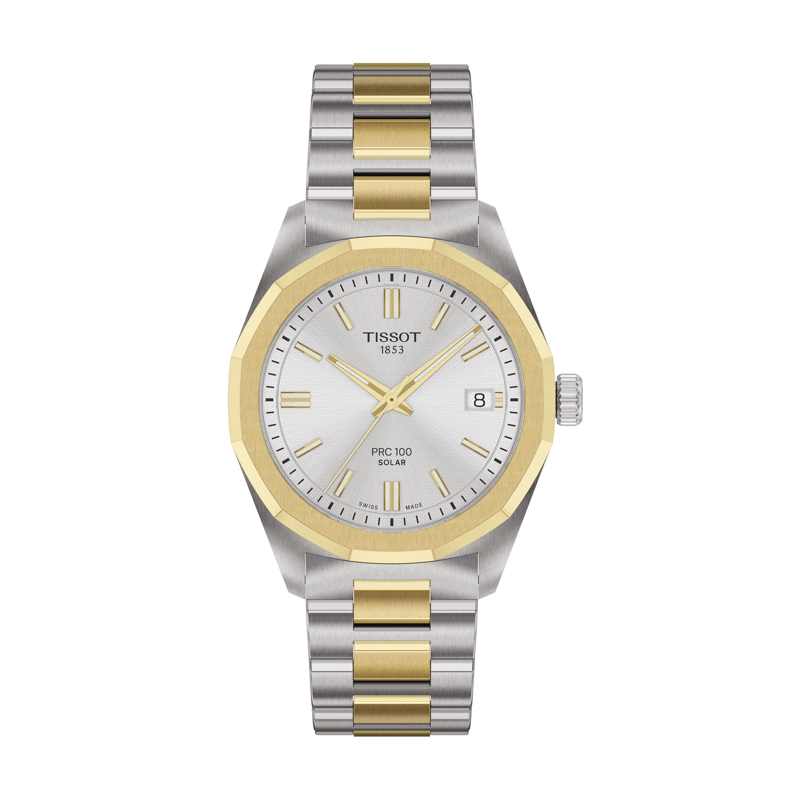 Tissot Prc100 Solar Analogue Quartz Watch - Silver/Steel - 34mm