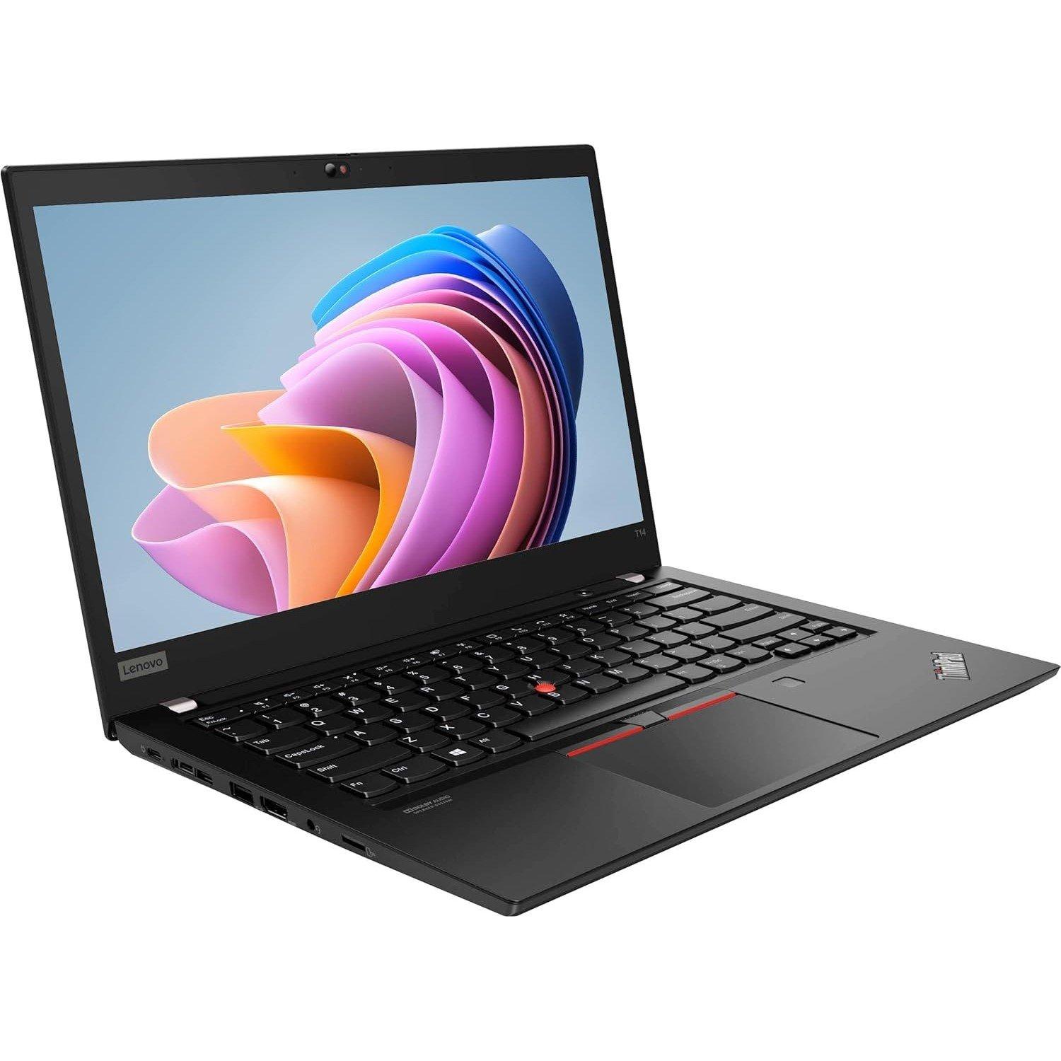 Black - Lenovo - Refurbished Lenovo ThinkPad T14 G1 14 Inch Laptop - Intel Core i5-10310U - 2