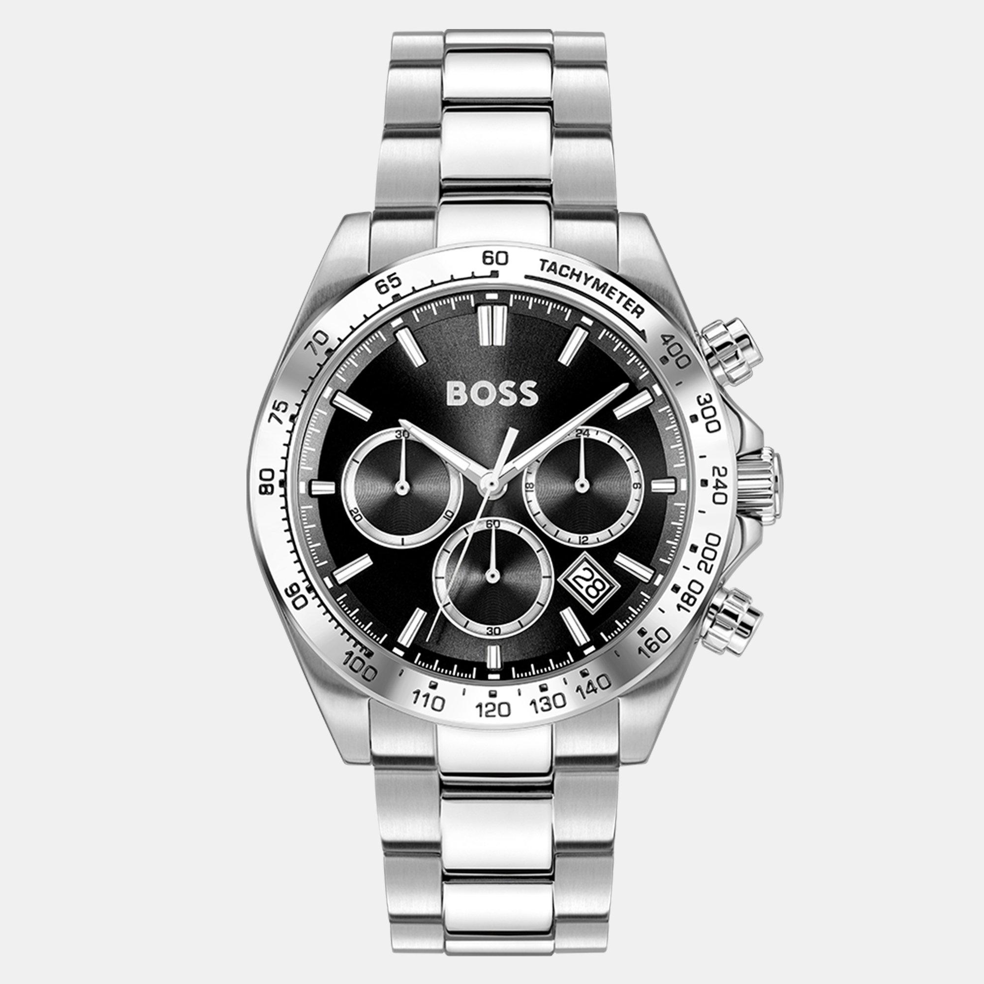 Silver - Boss - Gents BOSS Hero Stainless Steel Bracelet Watch - 1