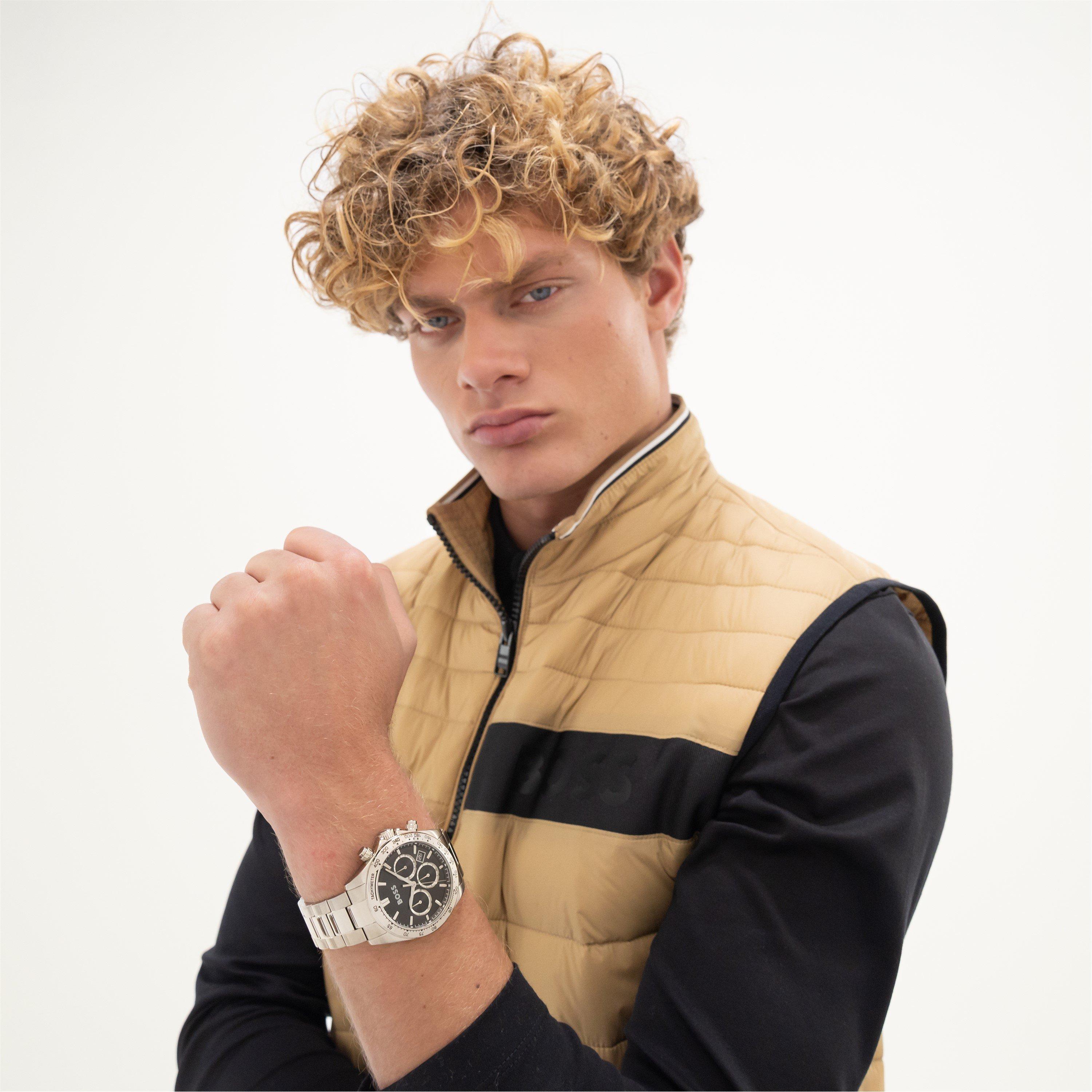 Silver - Boss - Gents BOSS Hero Stainless Steel Bracelet Watch - 4