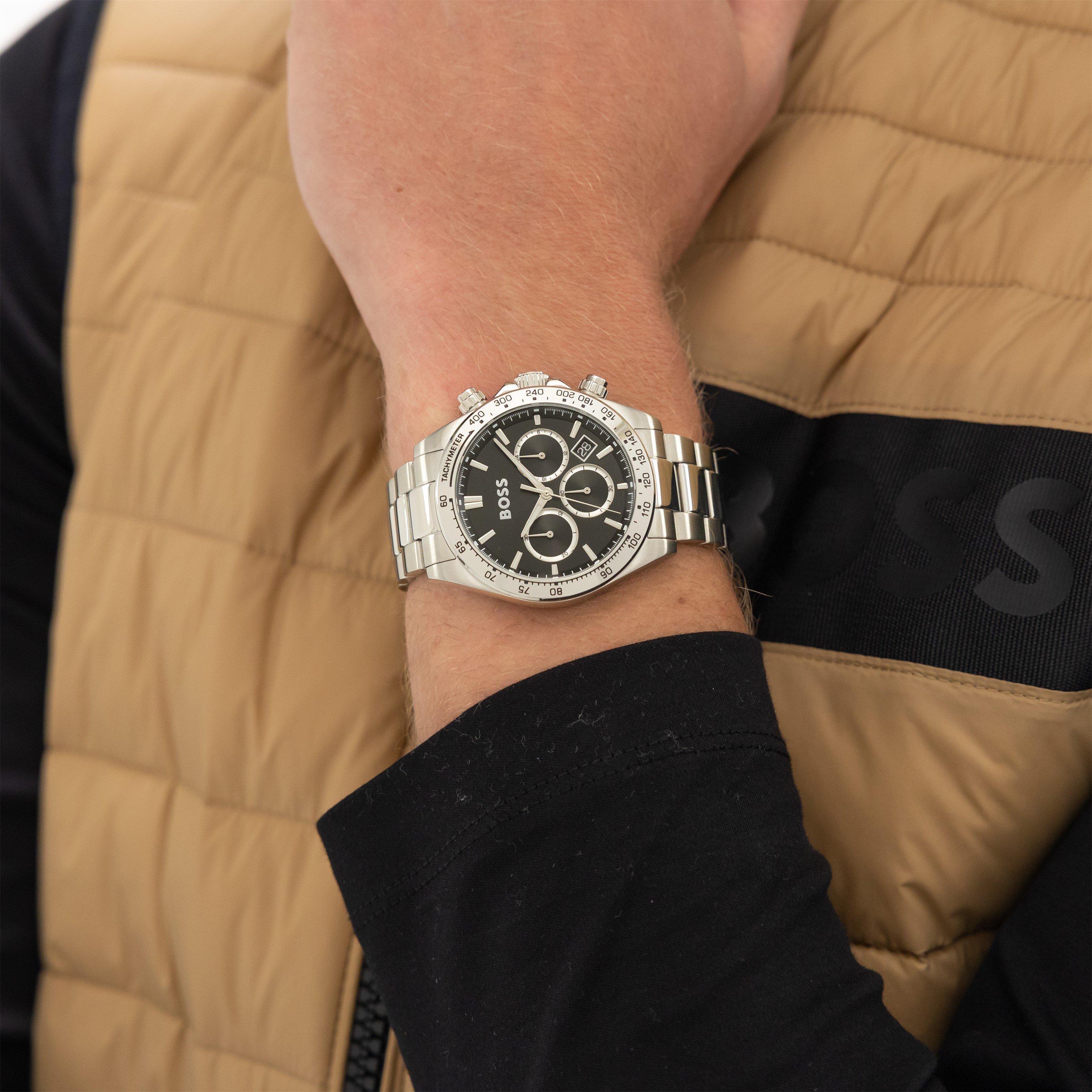 Silver - Boss - Gents BOSS Hero Stainless Steel Bracelet Watch - 5