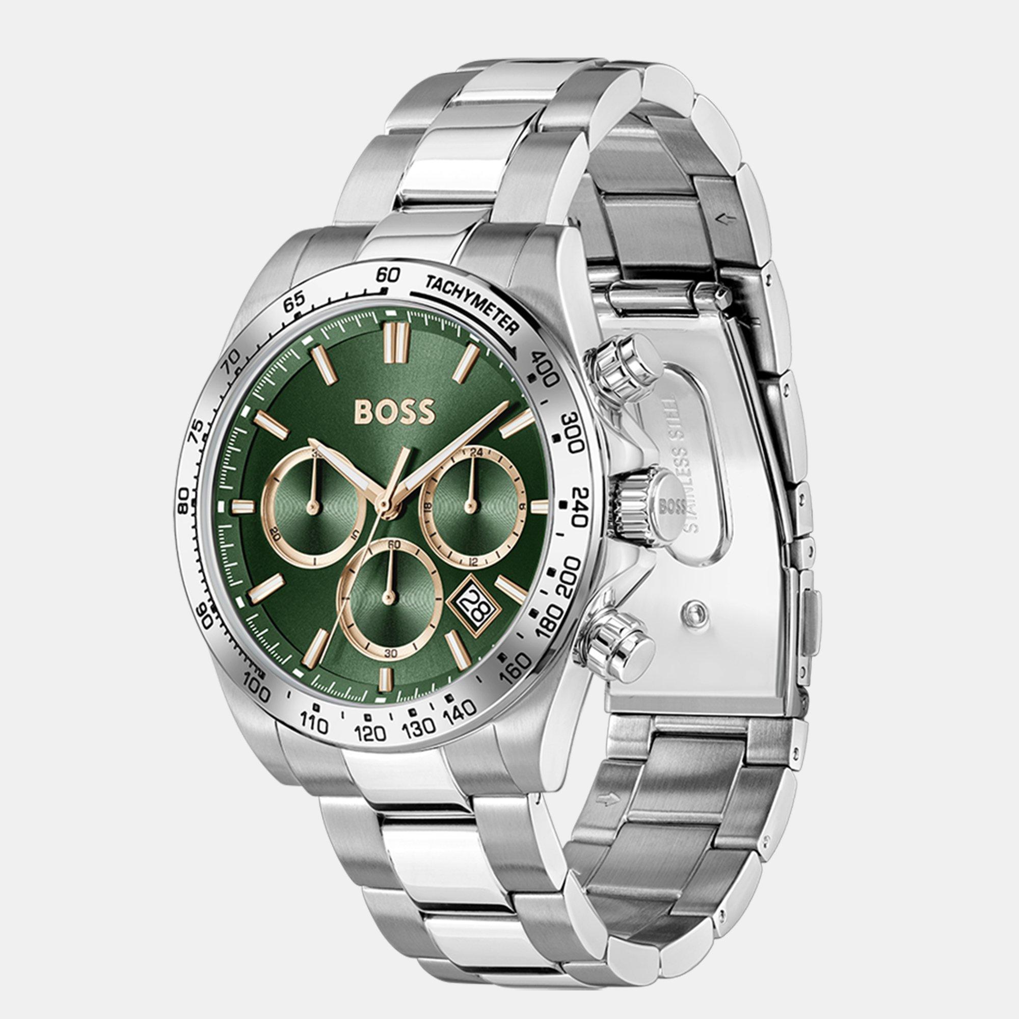 Silver - Boss - Gents BOSS Hero Stainless Steel Bracelet Watch - 3
