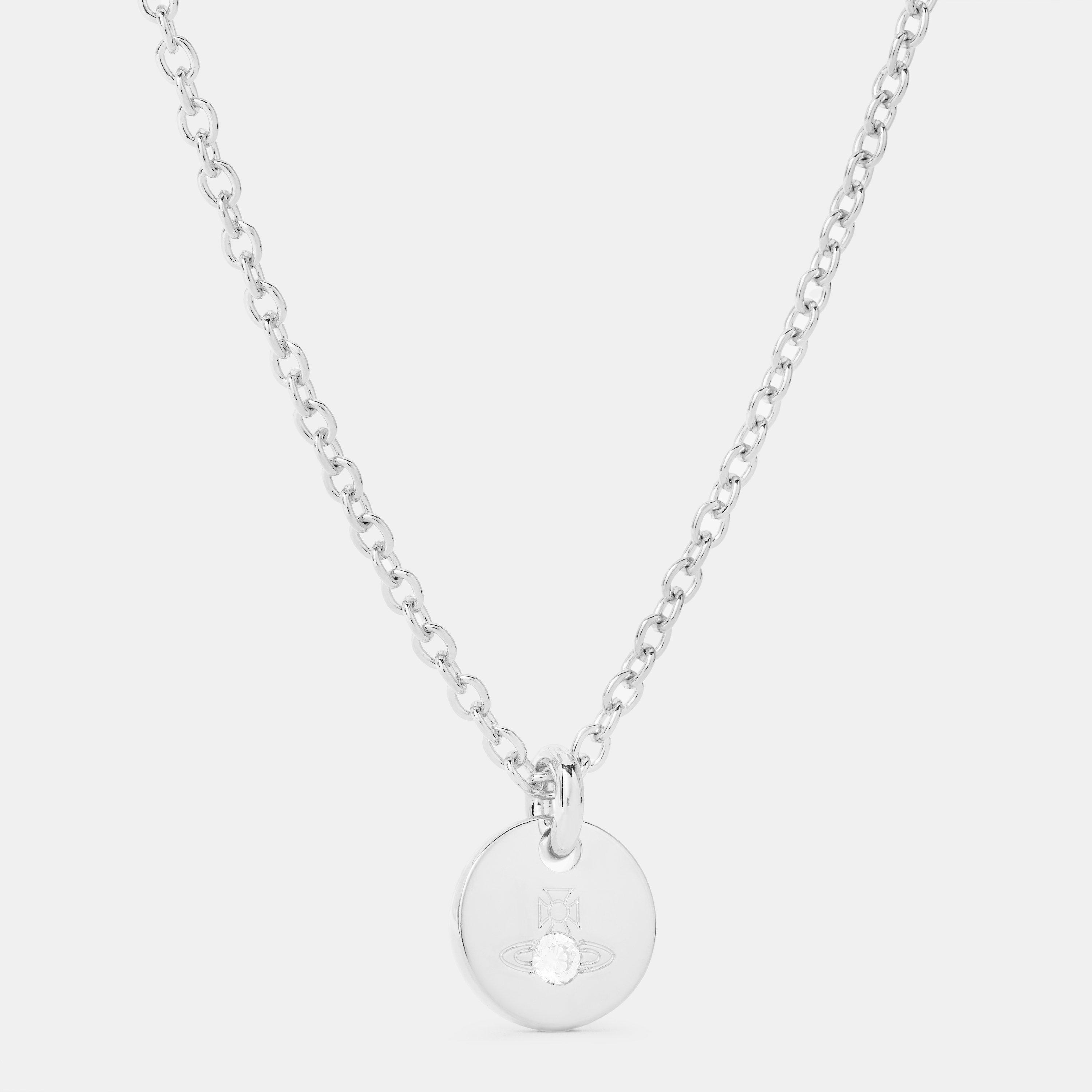 Vivienne Westwood Men's Lewis Orb Chain Pendant Necklace - Platinum/White