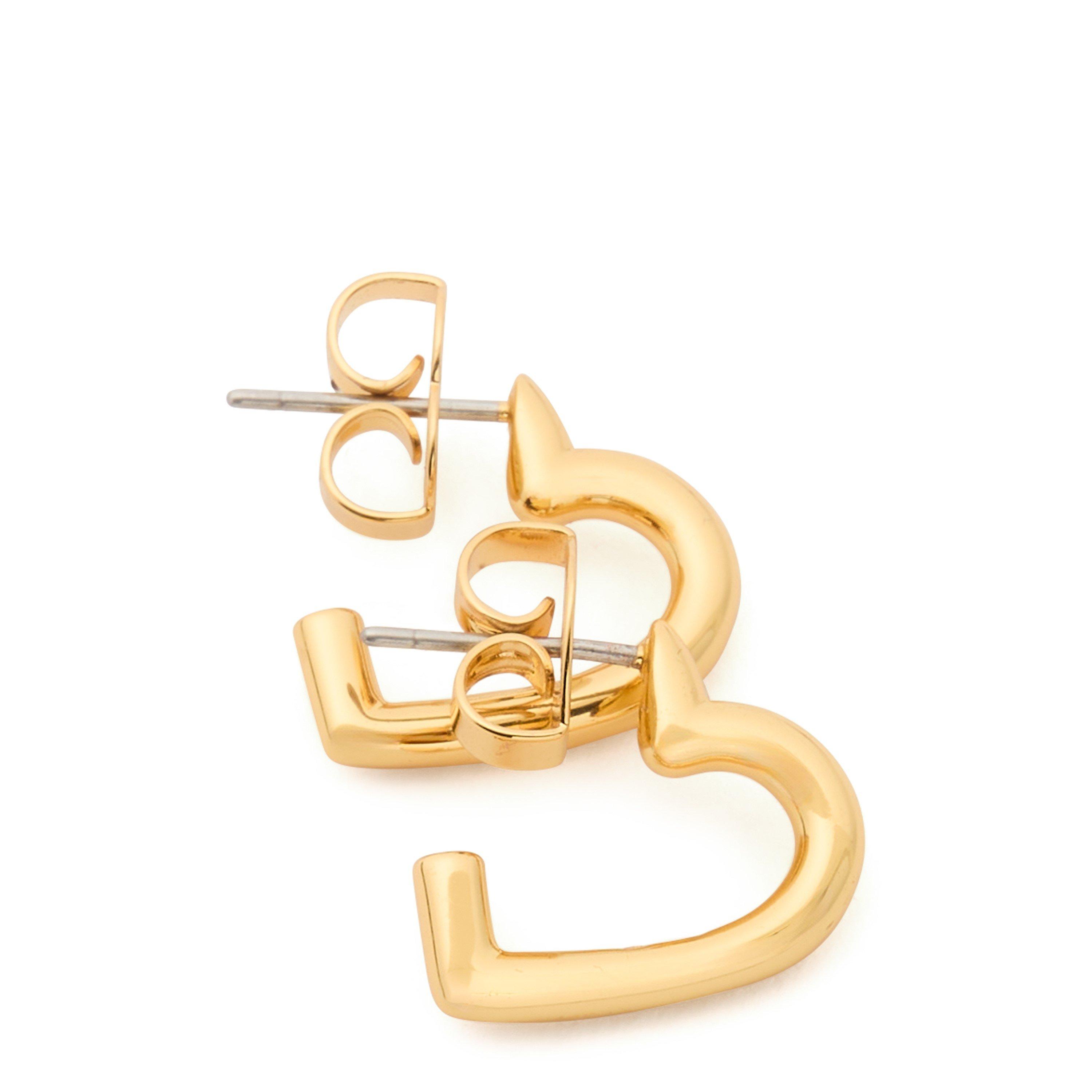 Gold - Kate Spade - Women's Heart You Hoop Earrings - 3