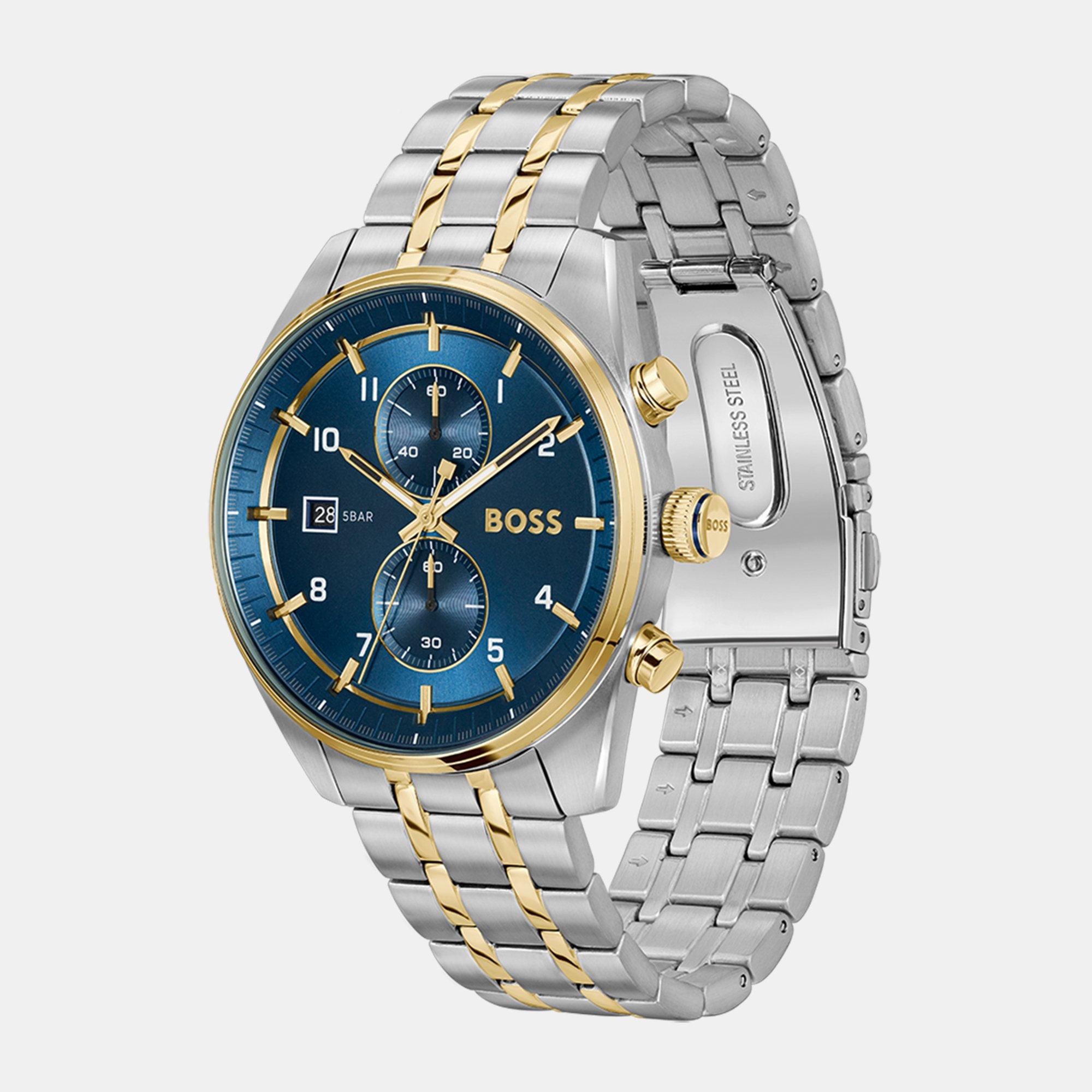 Bi-Metal - Boss - Gents BOSS Skytraveller Bi Colour Chronograph Watch - 2