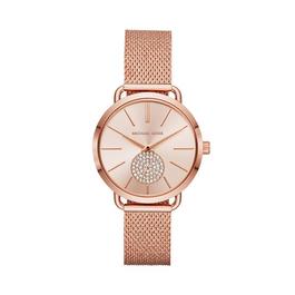 Michael Kors Ladies Portia Mesh Rose Watch