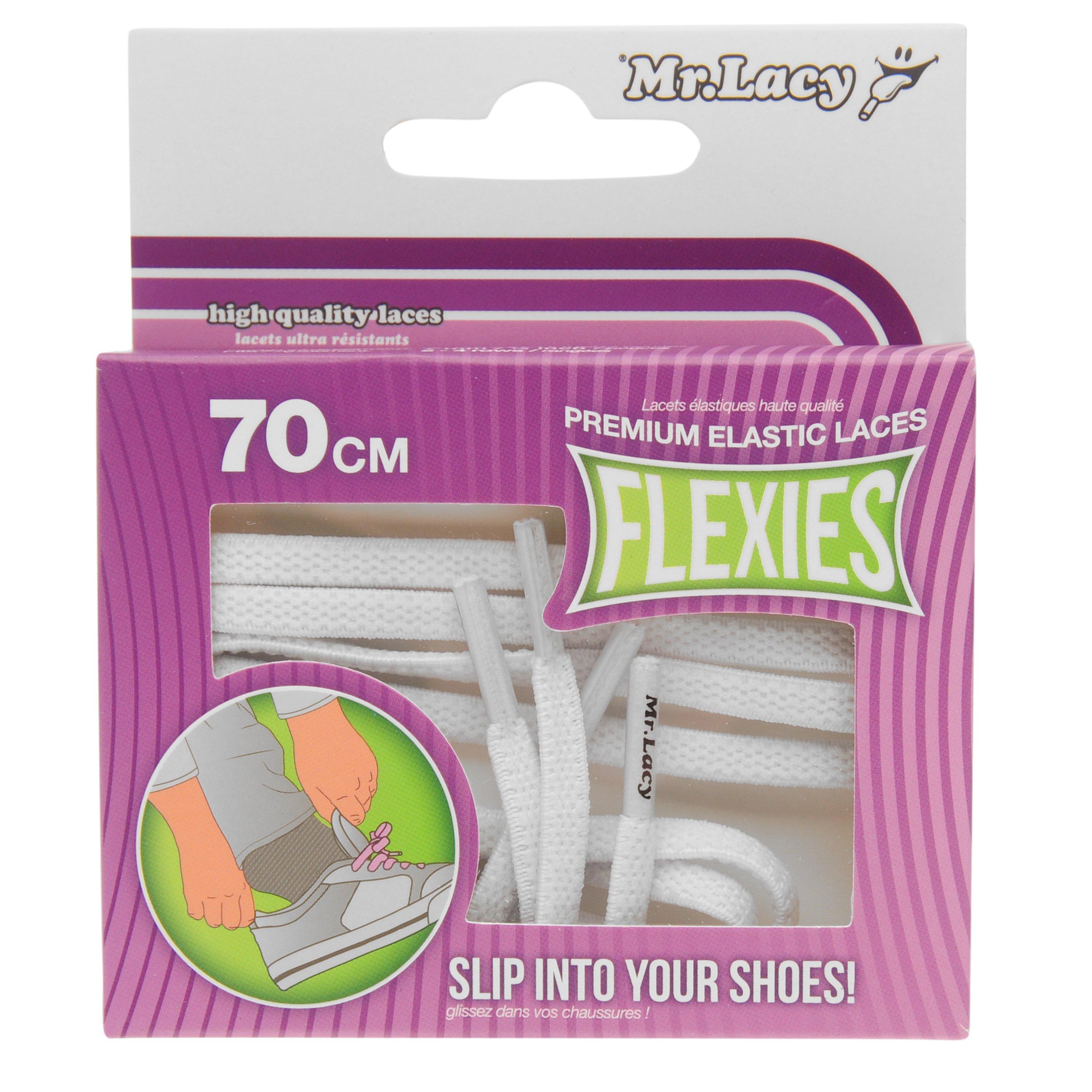 White - Mr Lacy - Mr Flexies Elastic Laces - 1