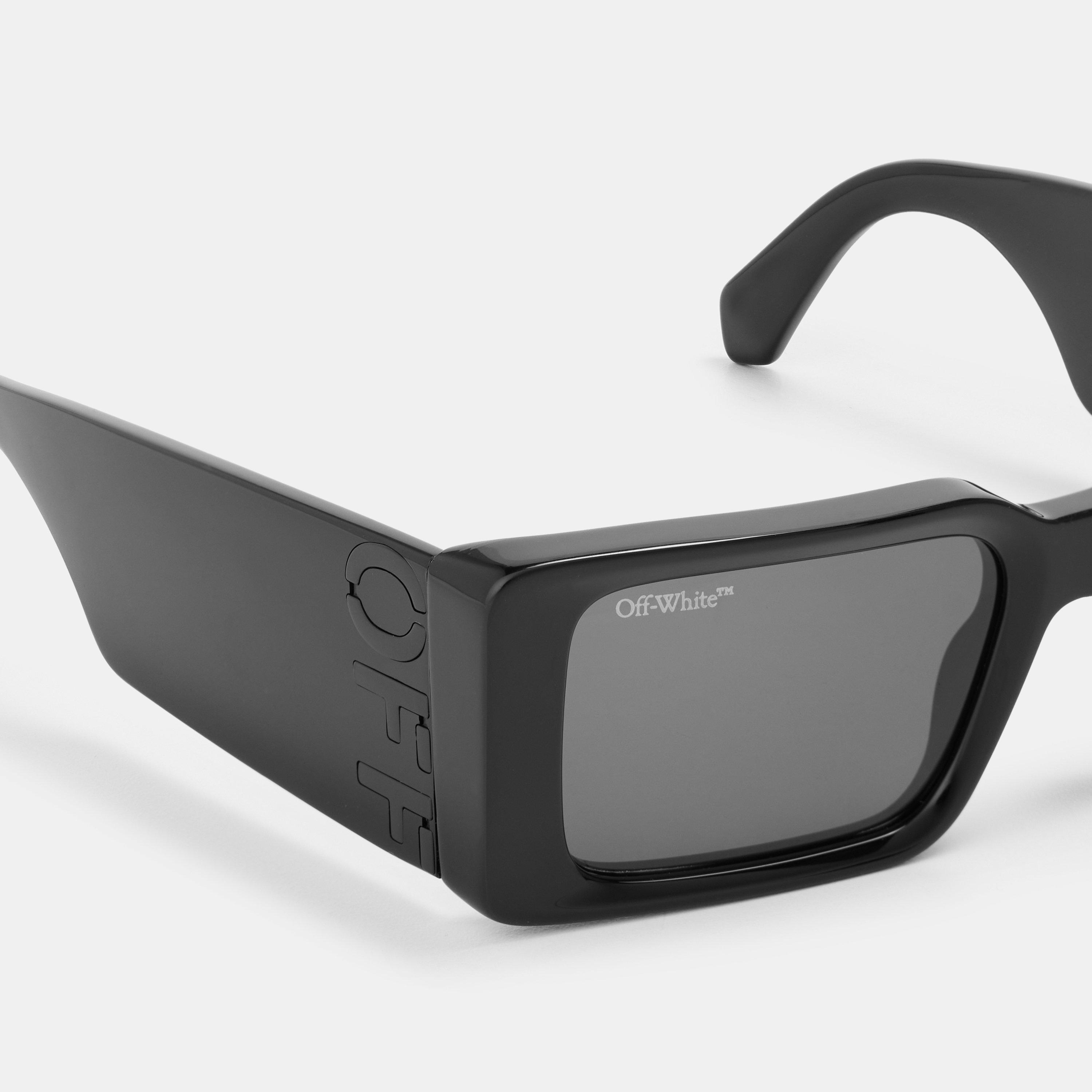 Black/Dark Grey - Off White - Women's Milano Bold Statement Sunglasses - 3