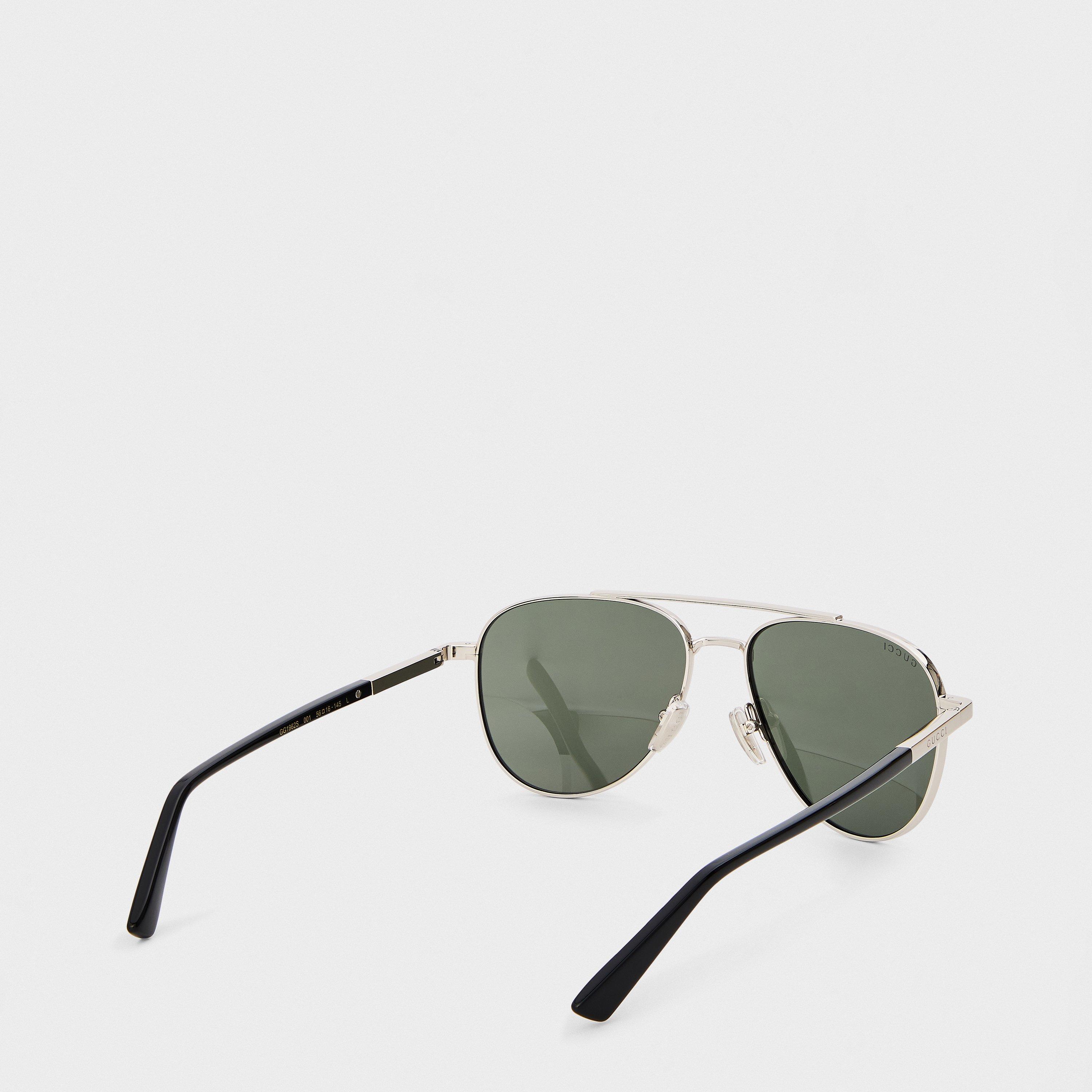 Black/Grey - Gucci - Men's Aviator Sunglasses - 2