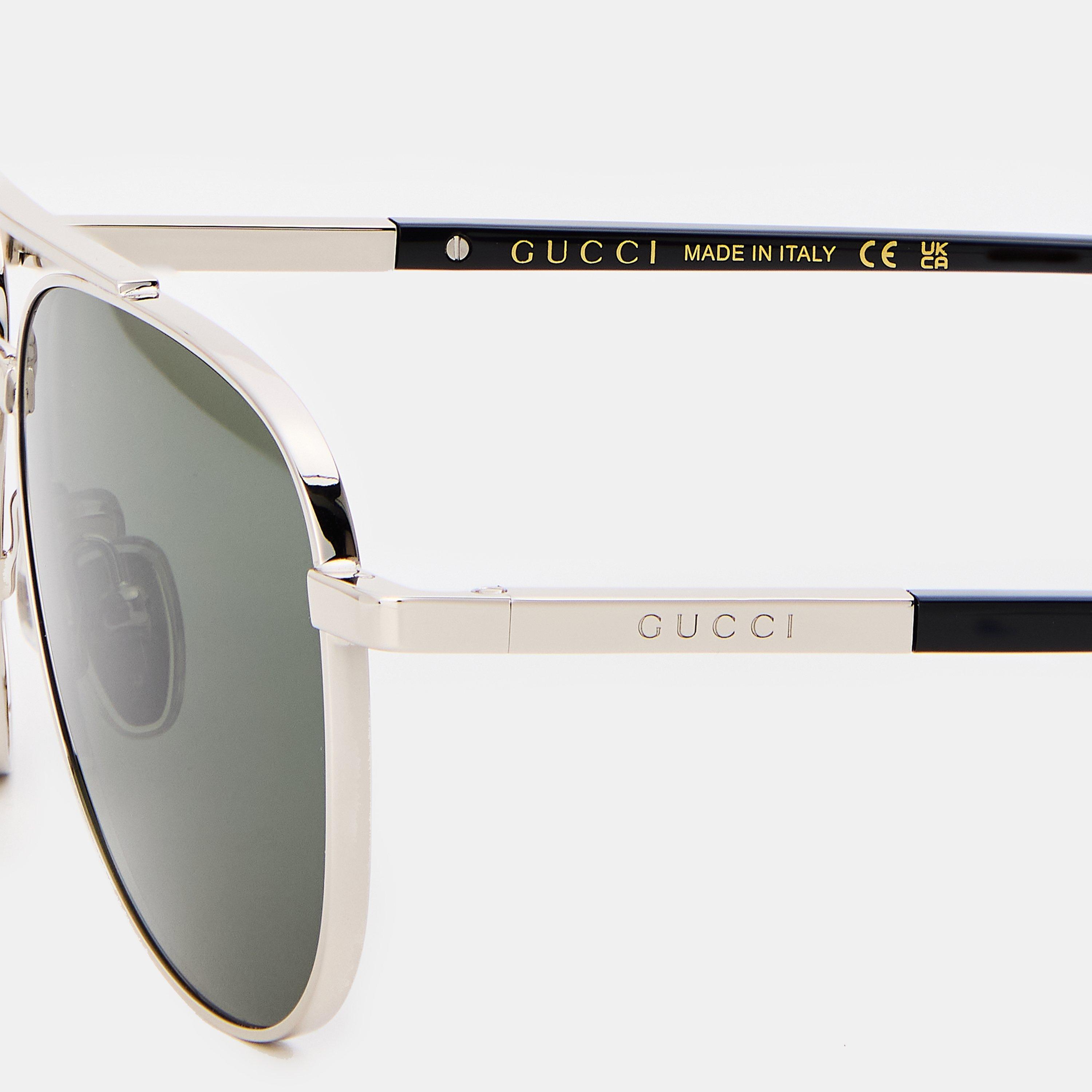 Black/Grey - Gucci - Men's Aviator Sunglasses - 4