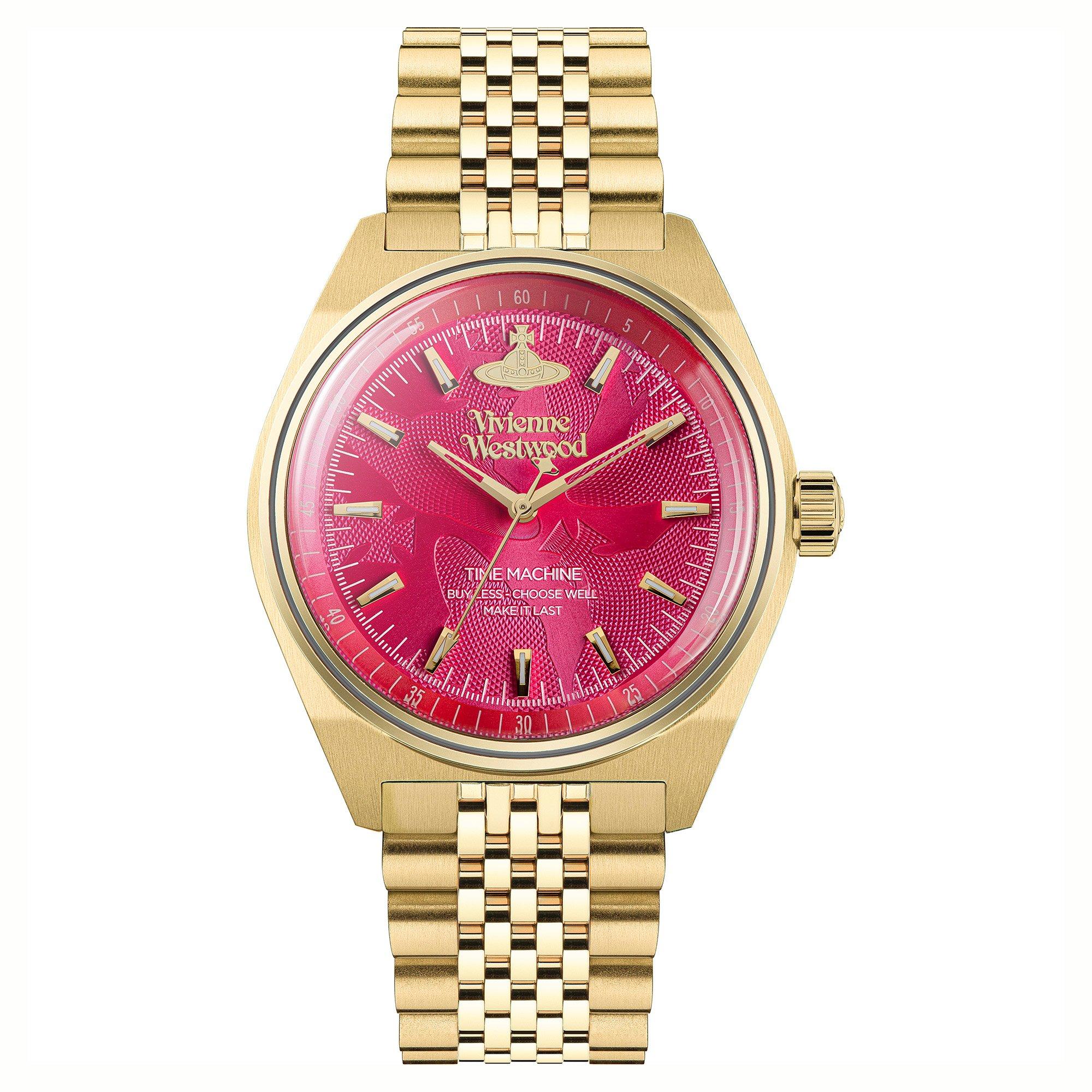 Hot Pink/Gold - Vivienne Westwood - Women's Saturn Orb Lady Sydenham Watch - 1