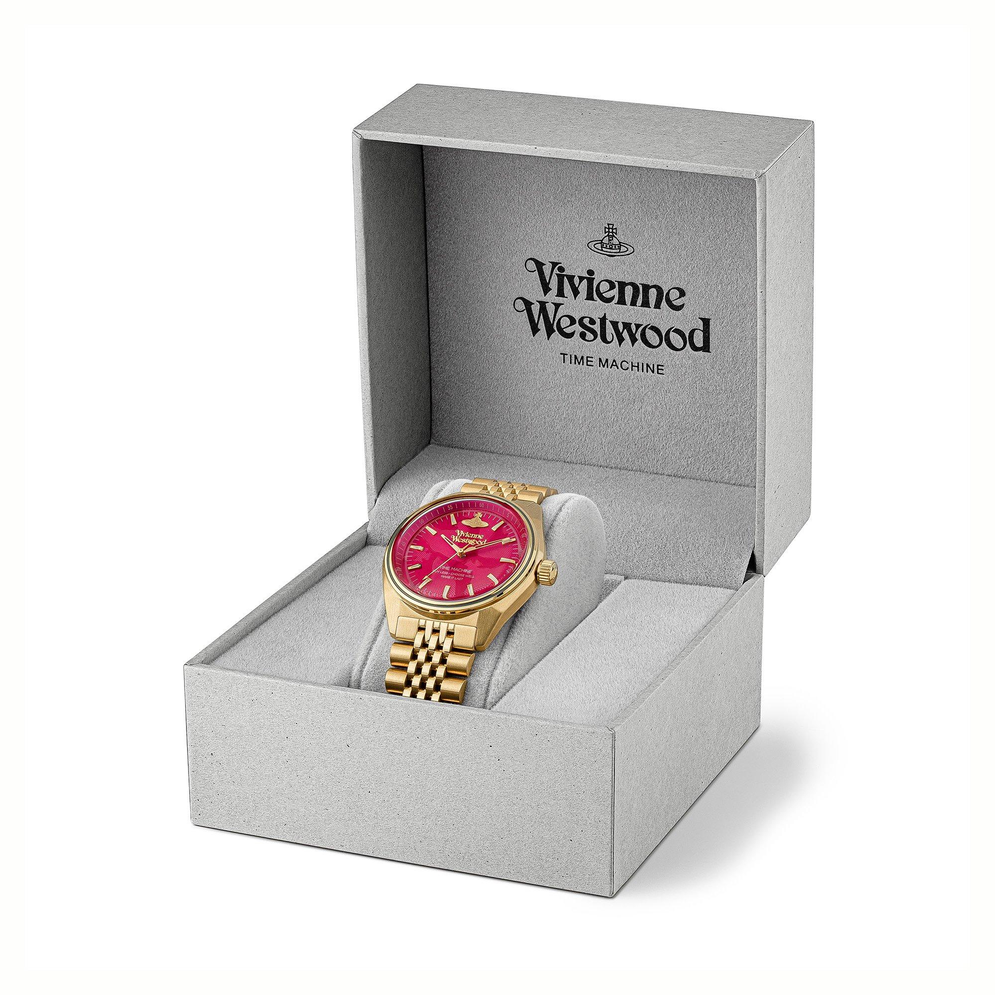 Hot Pink/Gold - Vivienne Westwood - Women's Saturn Orb Lady Sydenham Watch - 2