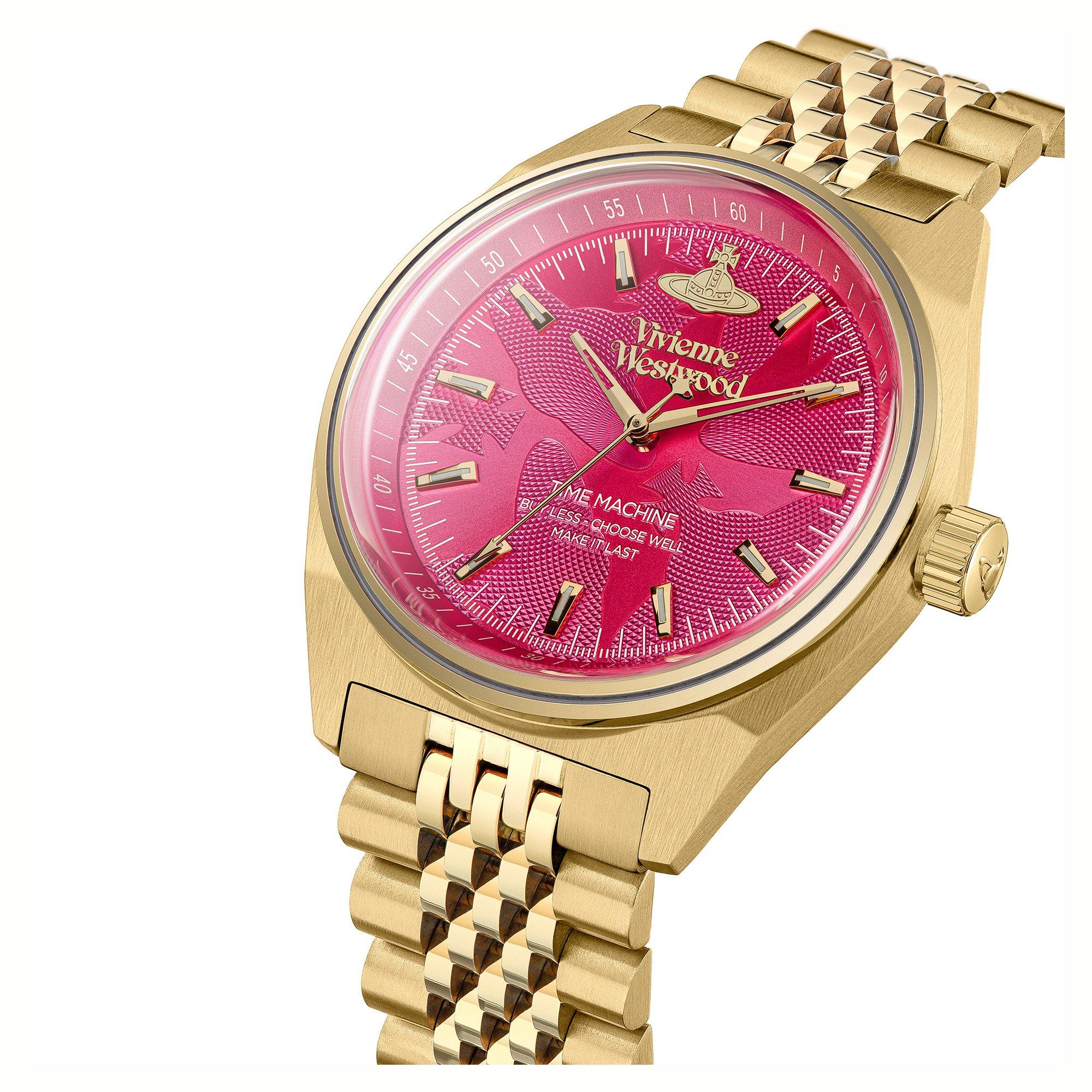 Hot Pink/Gold - Vivienne Westwood - Women's Saturn Orb Lady Sydenham Watch - 4