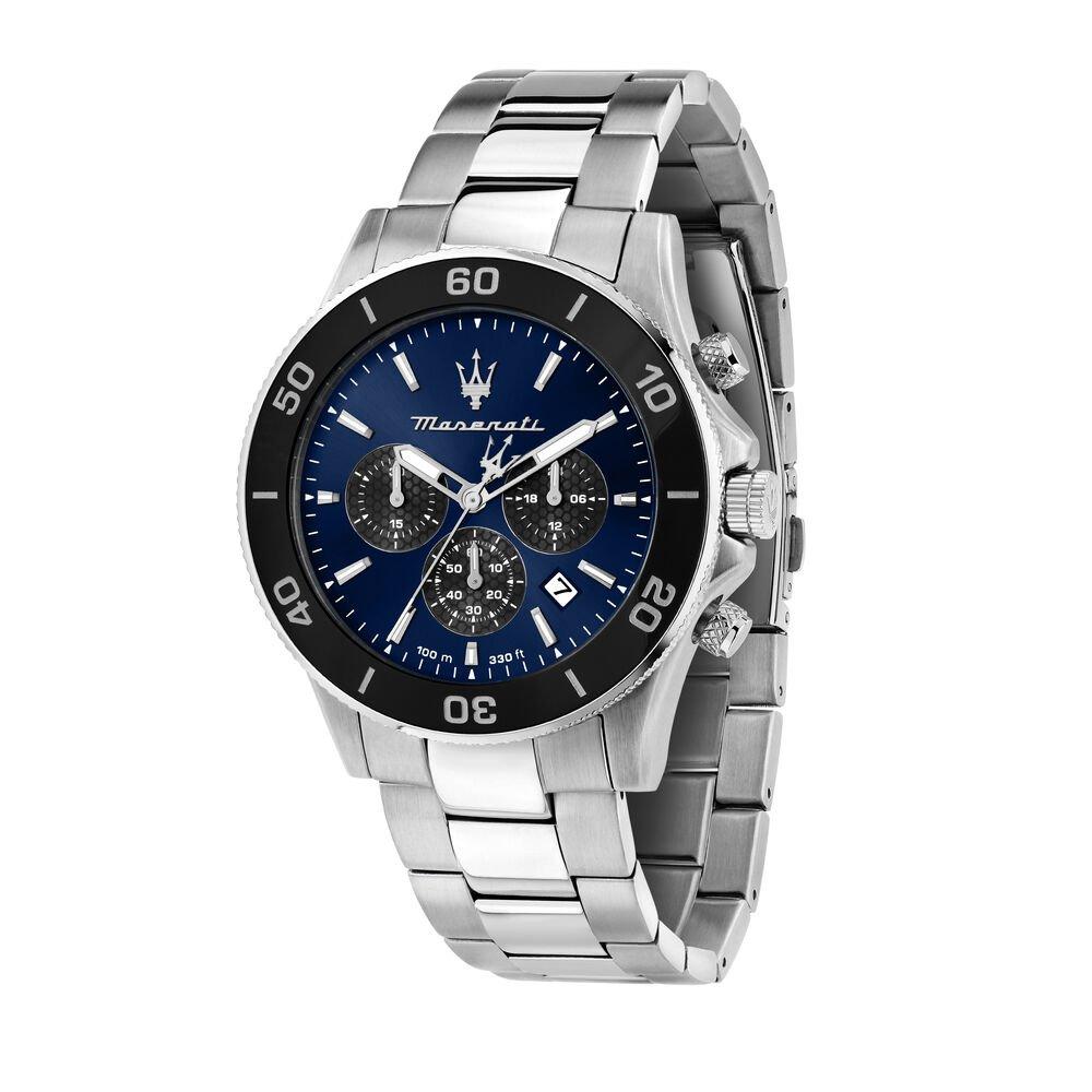 Blue/Silver - Maserati - Men's Competizione Racing-Inspired Stainless Steel Sapphire Crystal Analogue Quartz Watch - 1