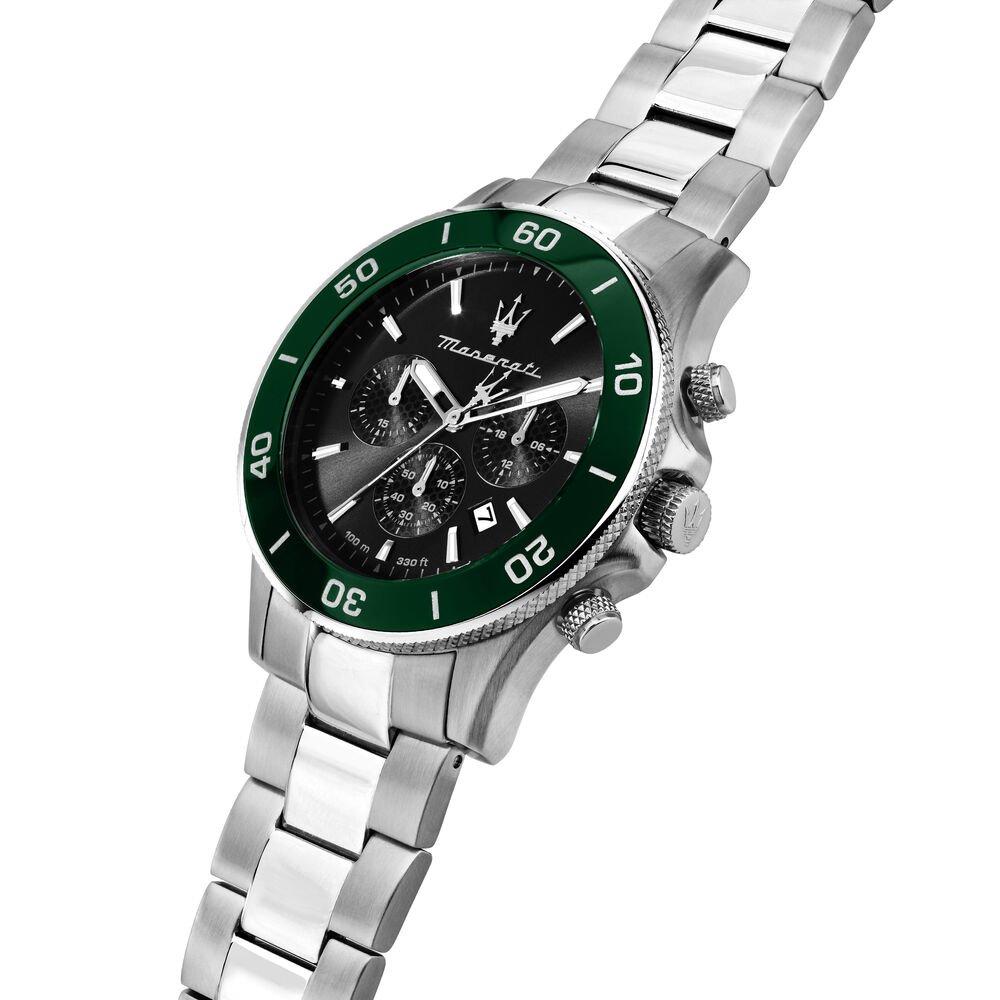 Black/Silver - Maserati - Men's Competizione Racing-Inspired Stainless Steel Sapphire Crystal Analogue Quartz Watch - 4
