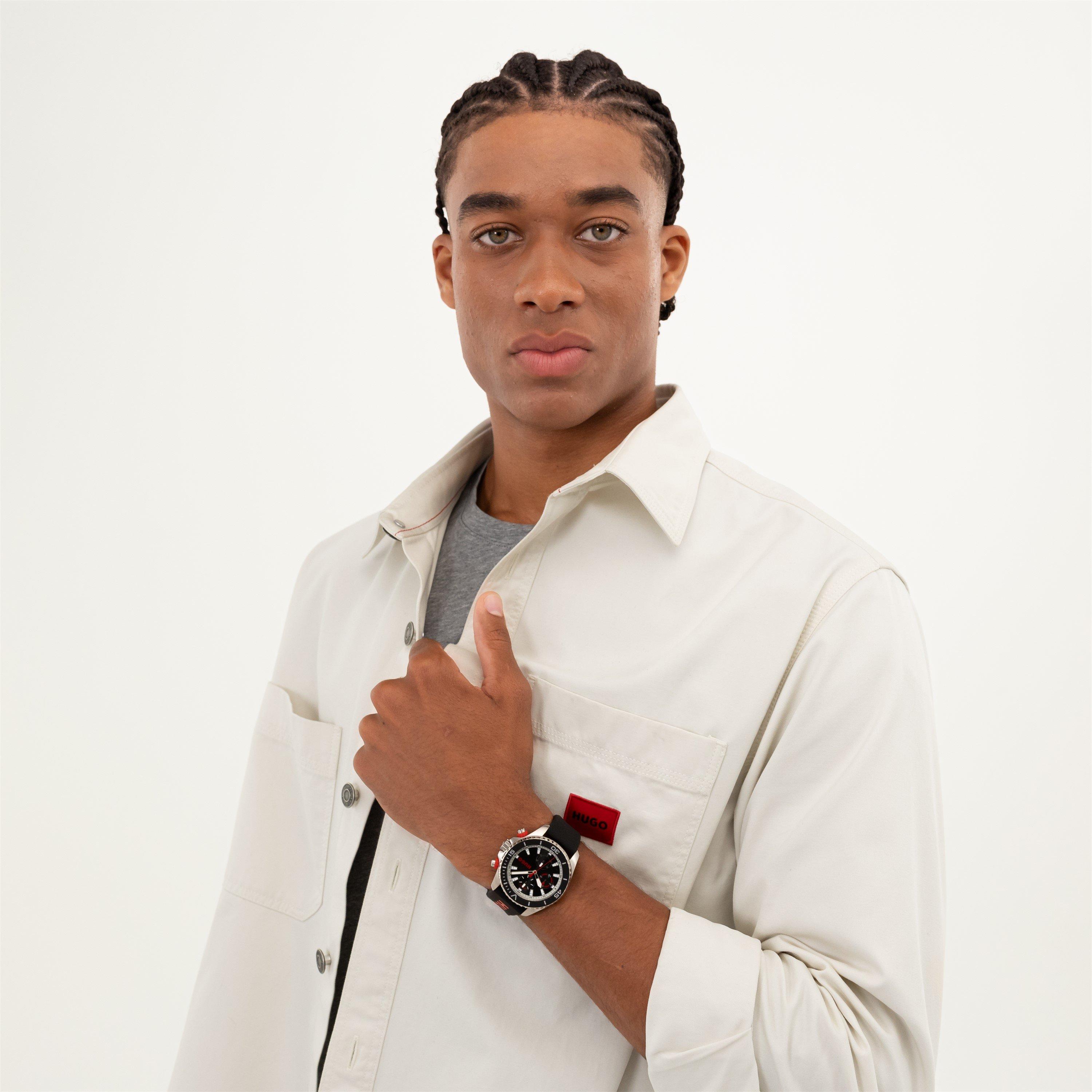 Black - Hugo - Gents HUGO #DIVE Watch - 4