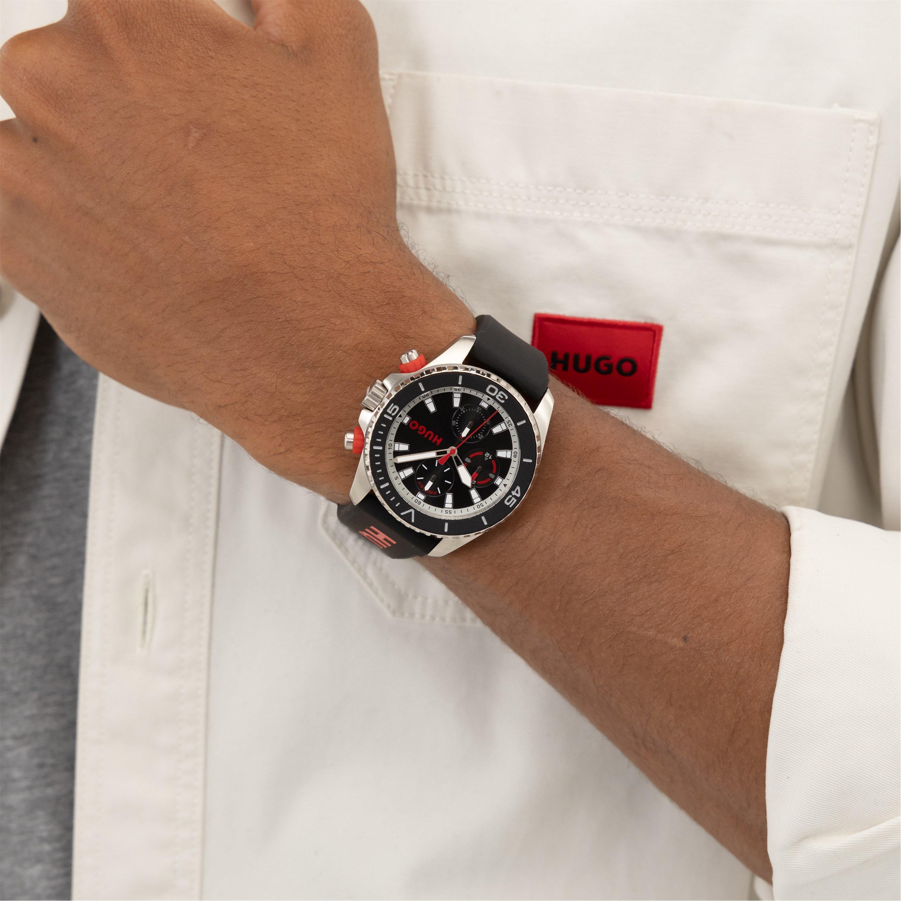 Black - Hugo - Gents HUGO #DIVE Watch - 5