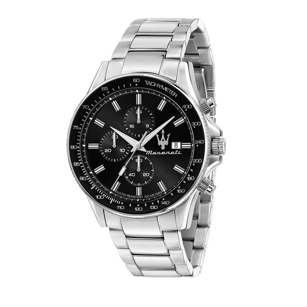 Maserati Men's Quartz Analogue Watch - Black/Silver