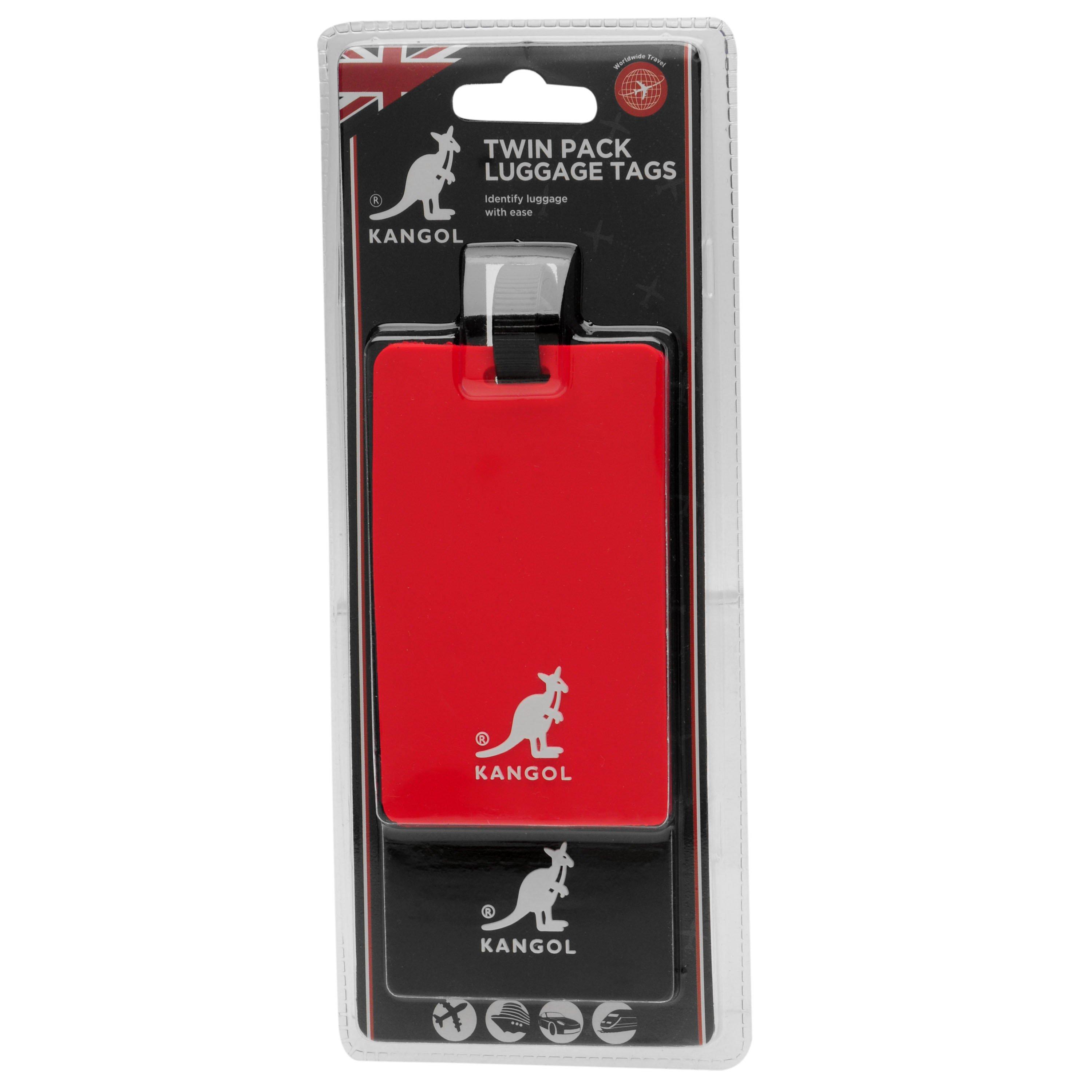 Crno/Crveno - Kangol - Luggage Tags 2 Pack - 4